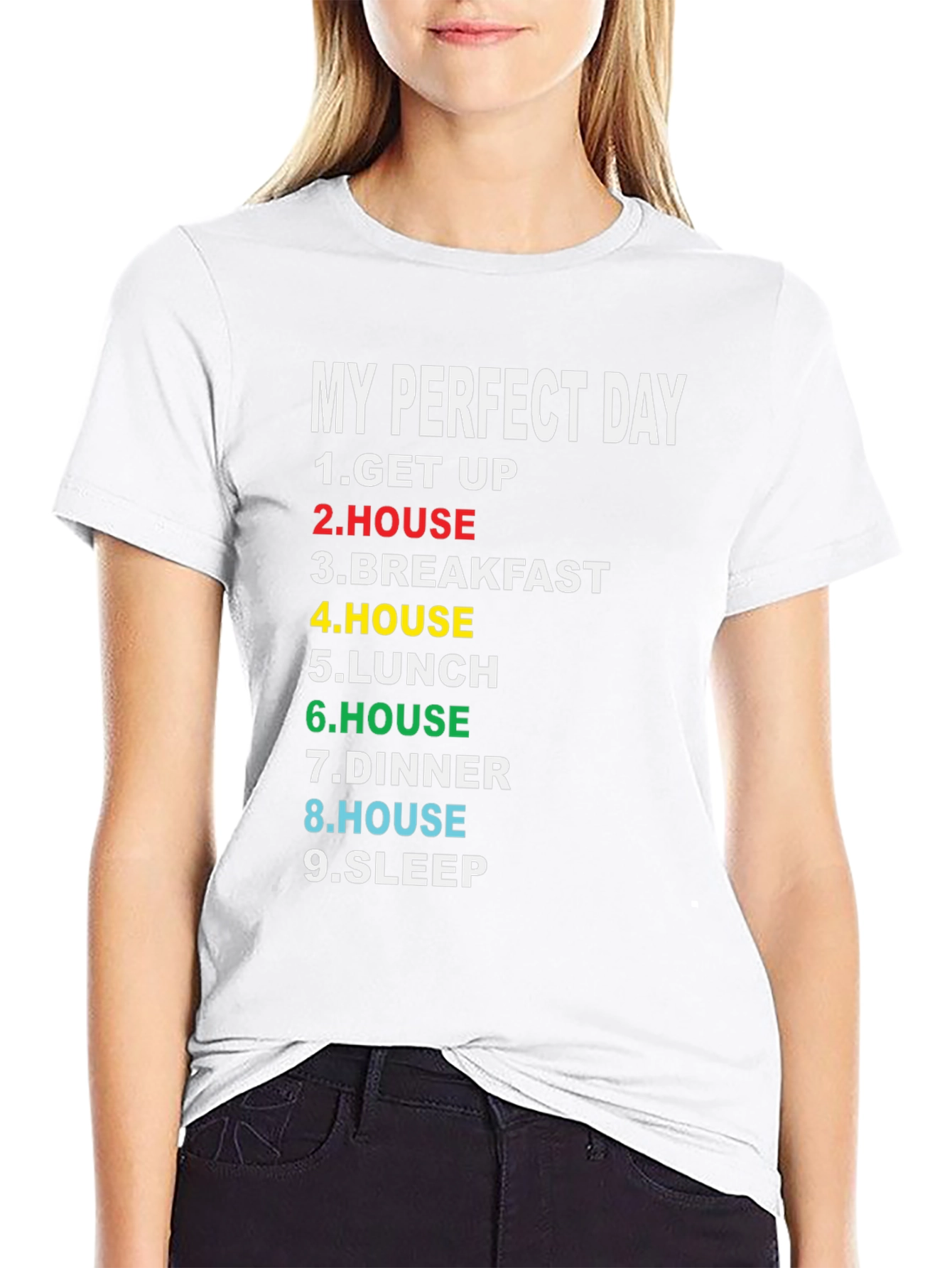 My Perfect Day Graphic T-Shirt Funny Lazy Day Tee