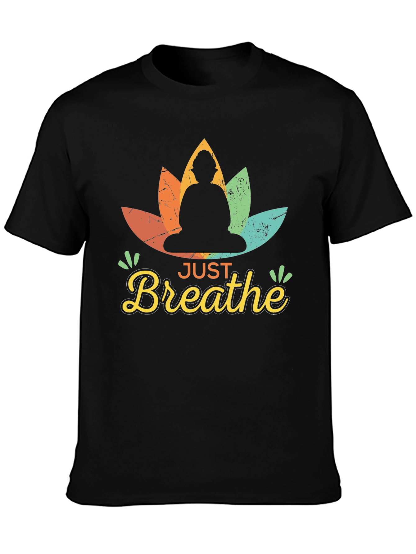 Just Breathe Buddha Graphic Tee
