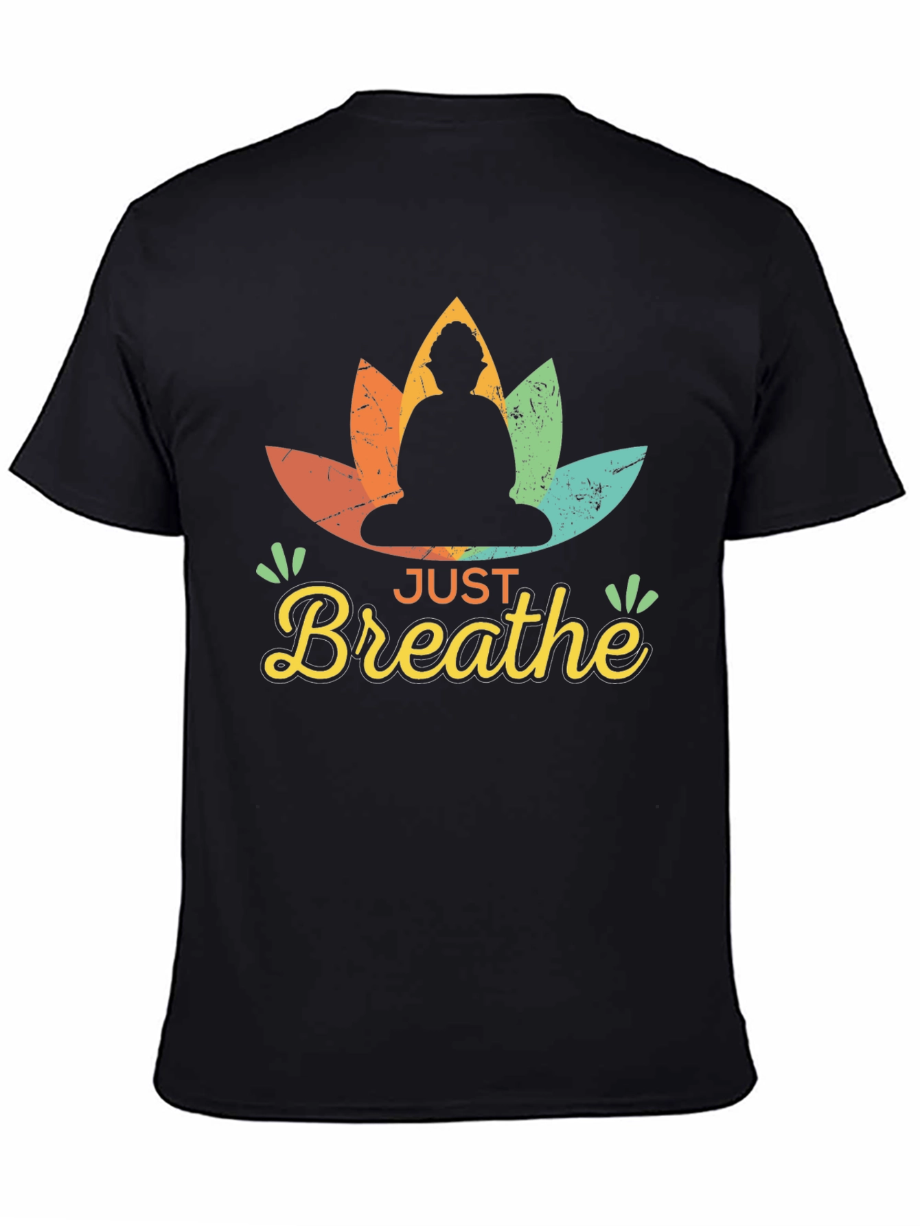 Just Breathe Buddha Graphic Tee
