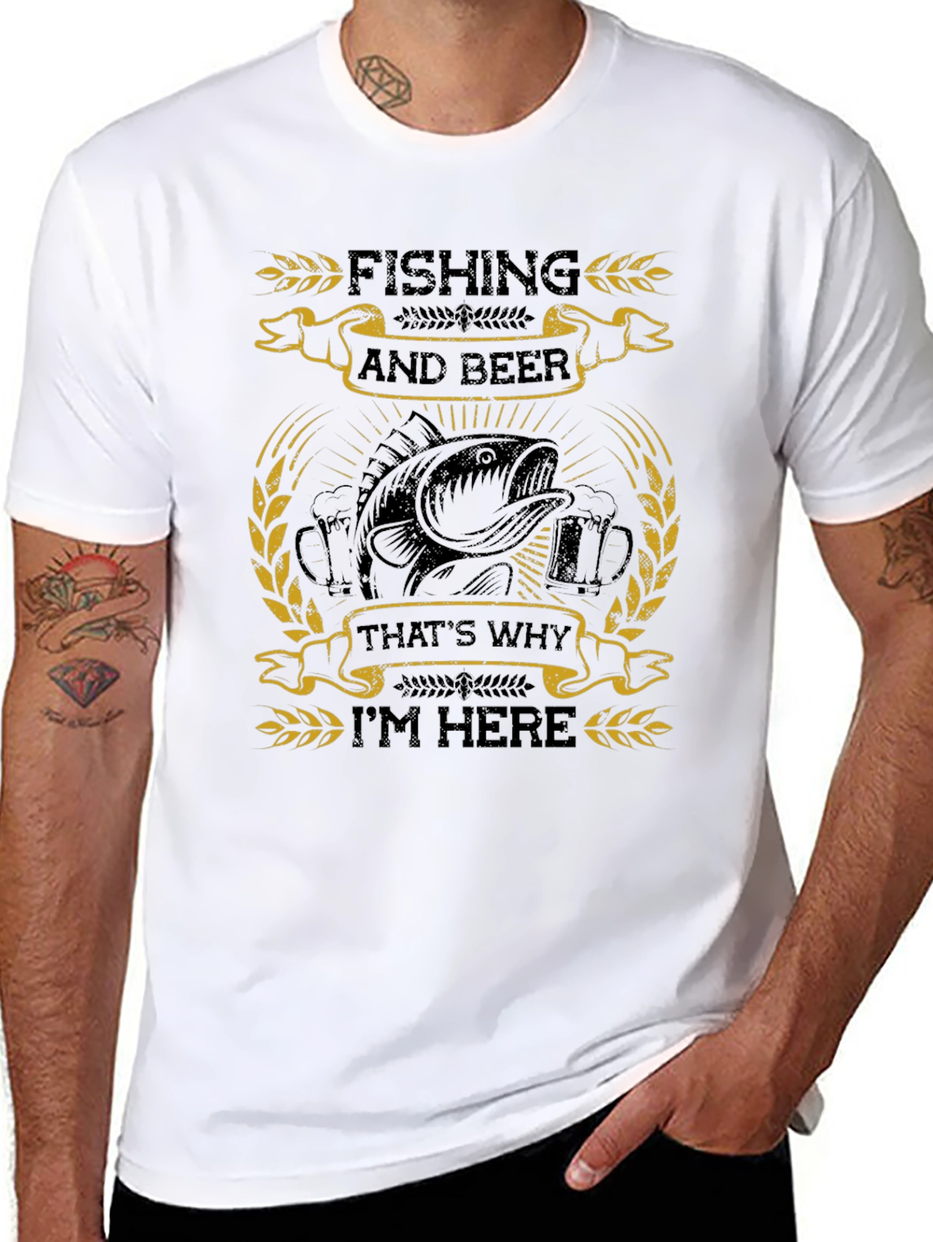 Fishing and Beer T-Shirt: Thats Why Im Here!