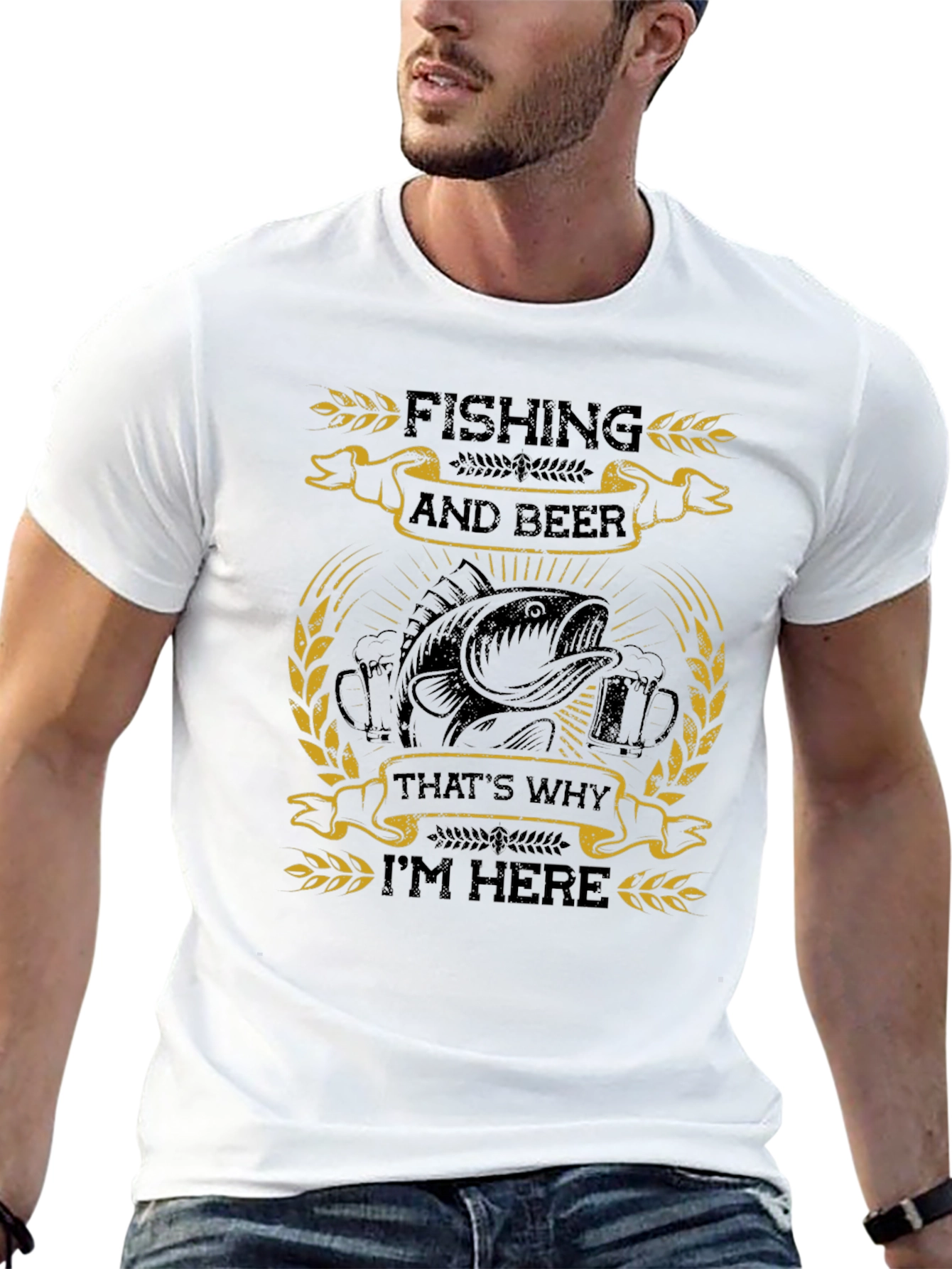 Fishing and Beer T-Shirt: Thats Why Im Here!