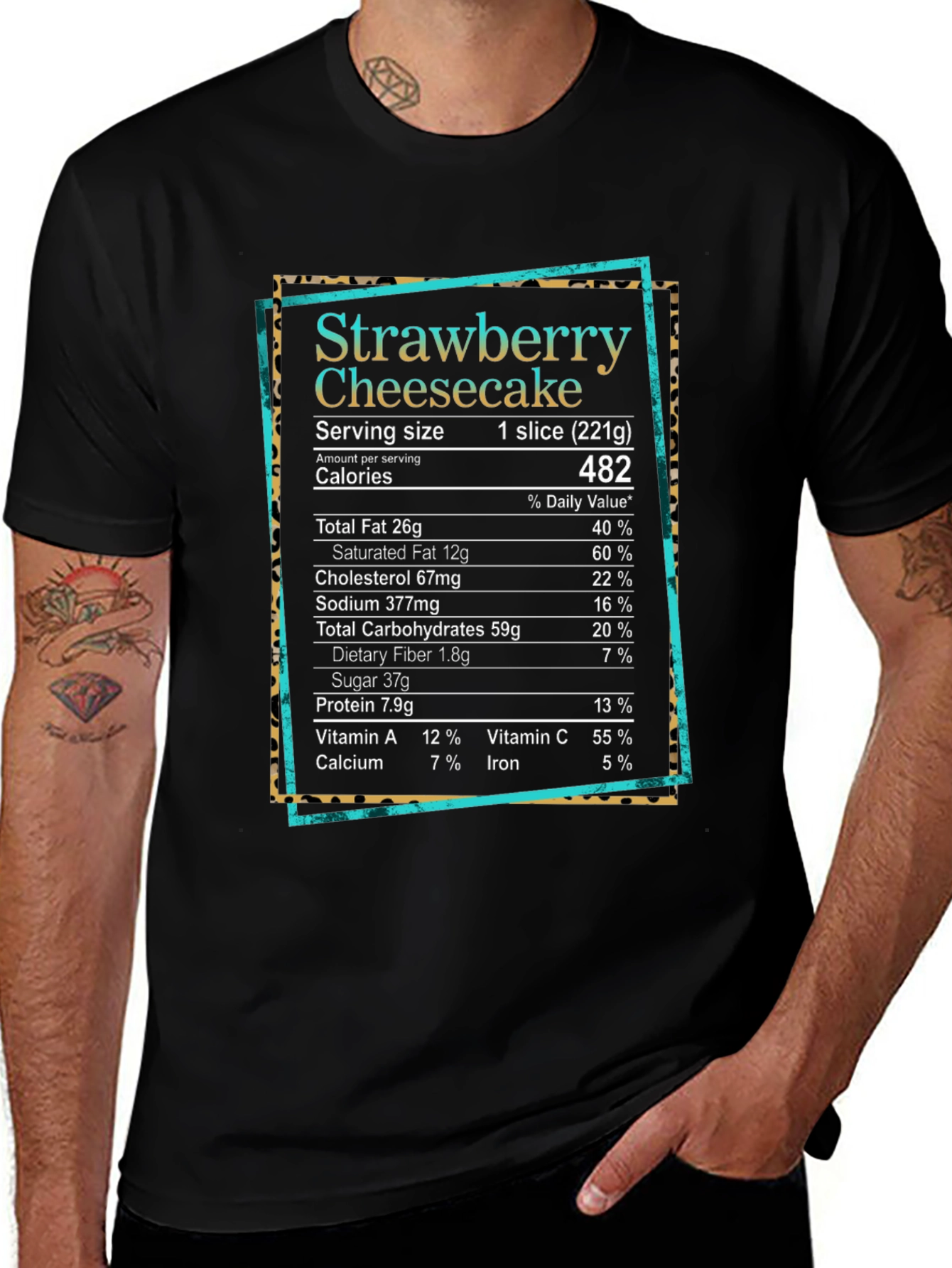 Strawberry Cheesecake Nutrition Facts T-Shirt