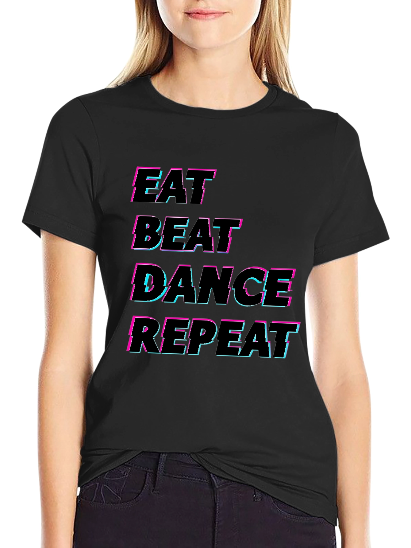 Eat Beat Dance Repeat Black T-Shirt