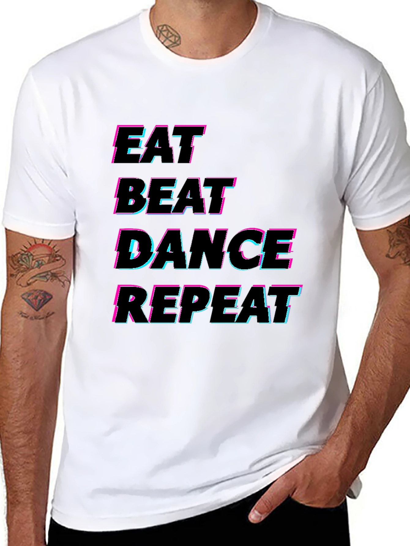Eat Beat Dance Repeat Black T-Shirt