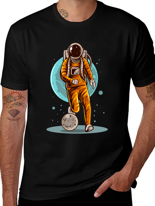 Astronaut Soccer T-Shirt - Space Graphic Tee