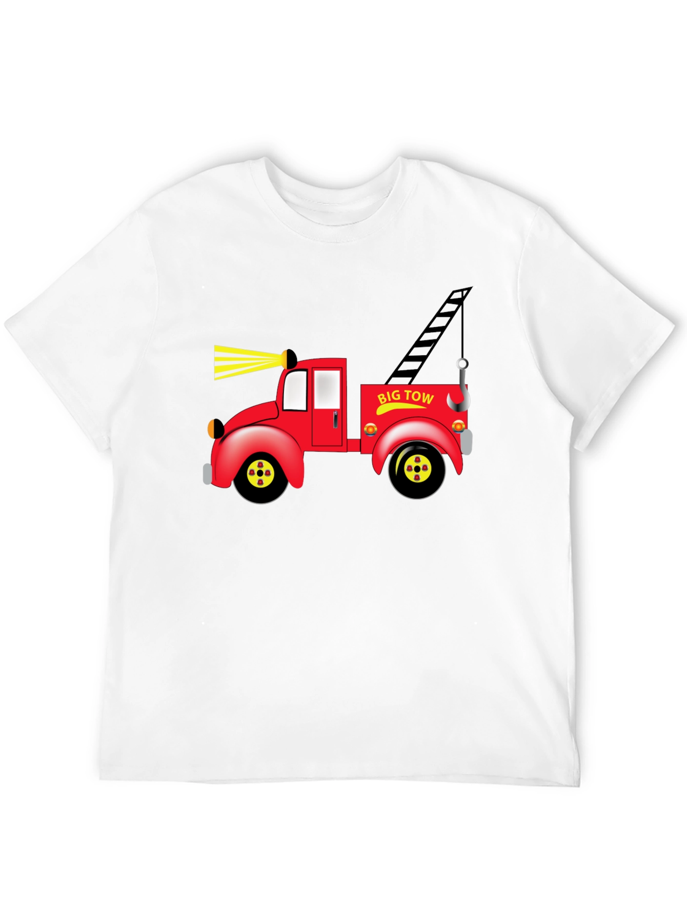 Big Tow Truck Graphic Black T-Shirt