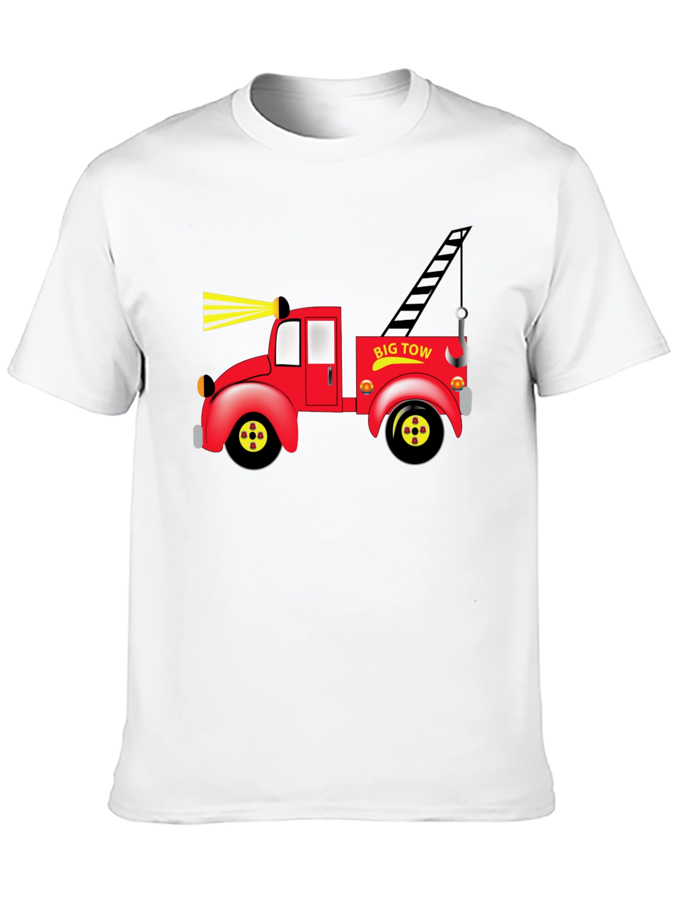 Big Tow Truck Graphic Black T-Shirt