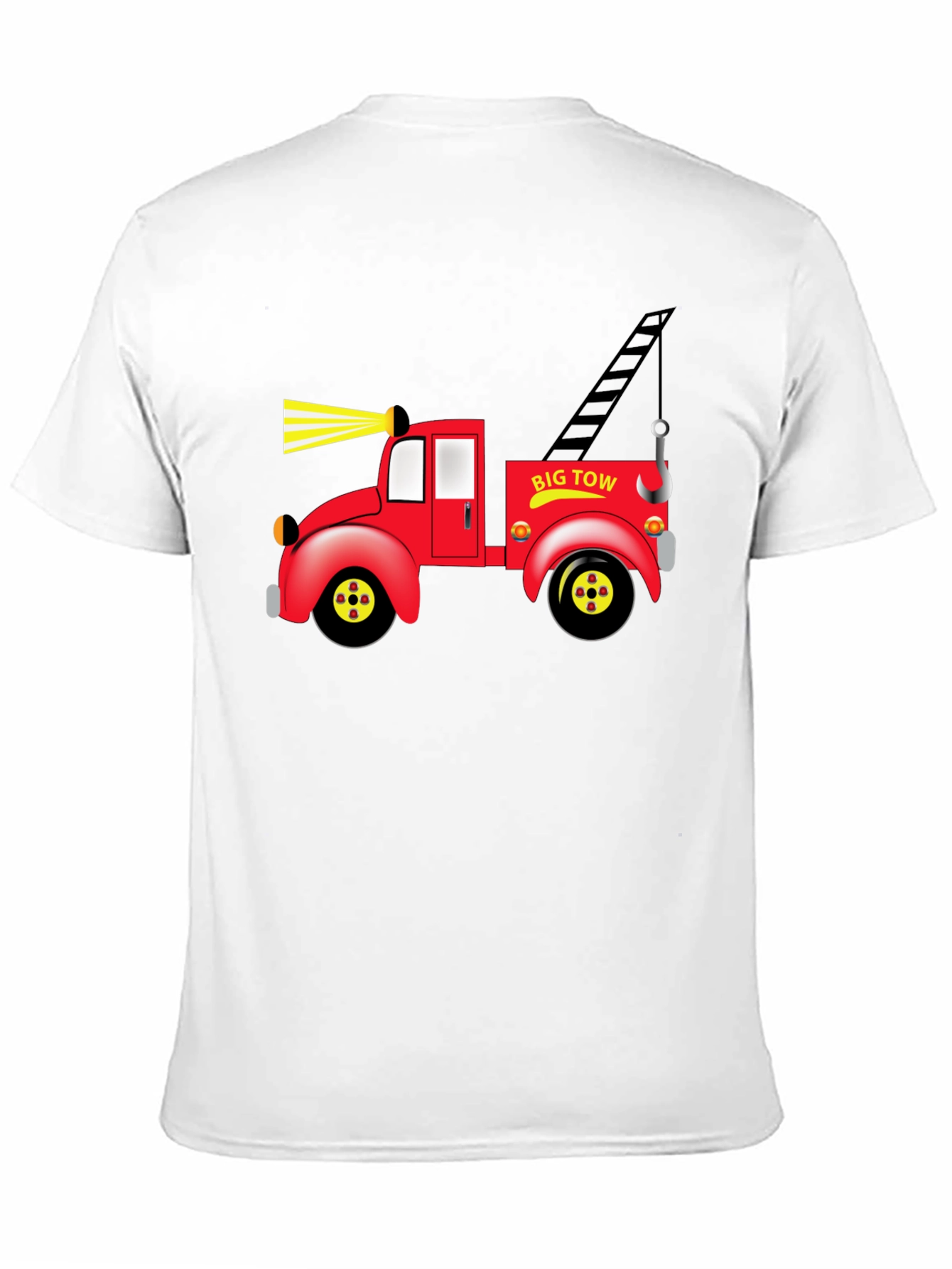 Big Tow Truck Graphic Black T-Shirt