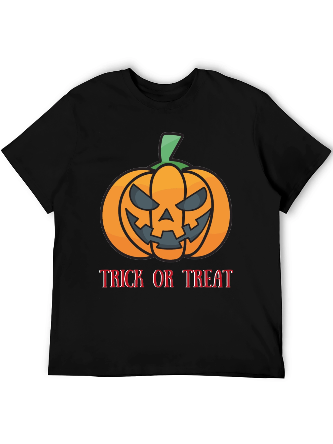 Halloween Pumpkin Trick or Treat Black T-Shirt