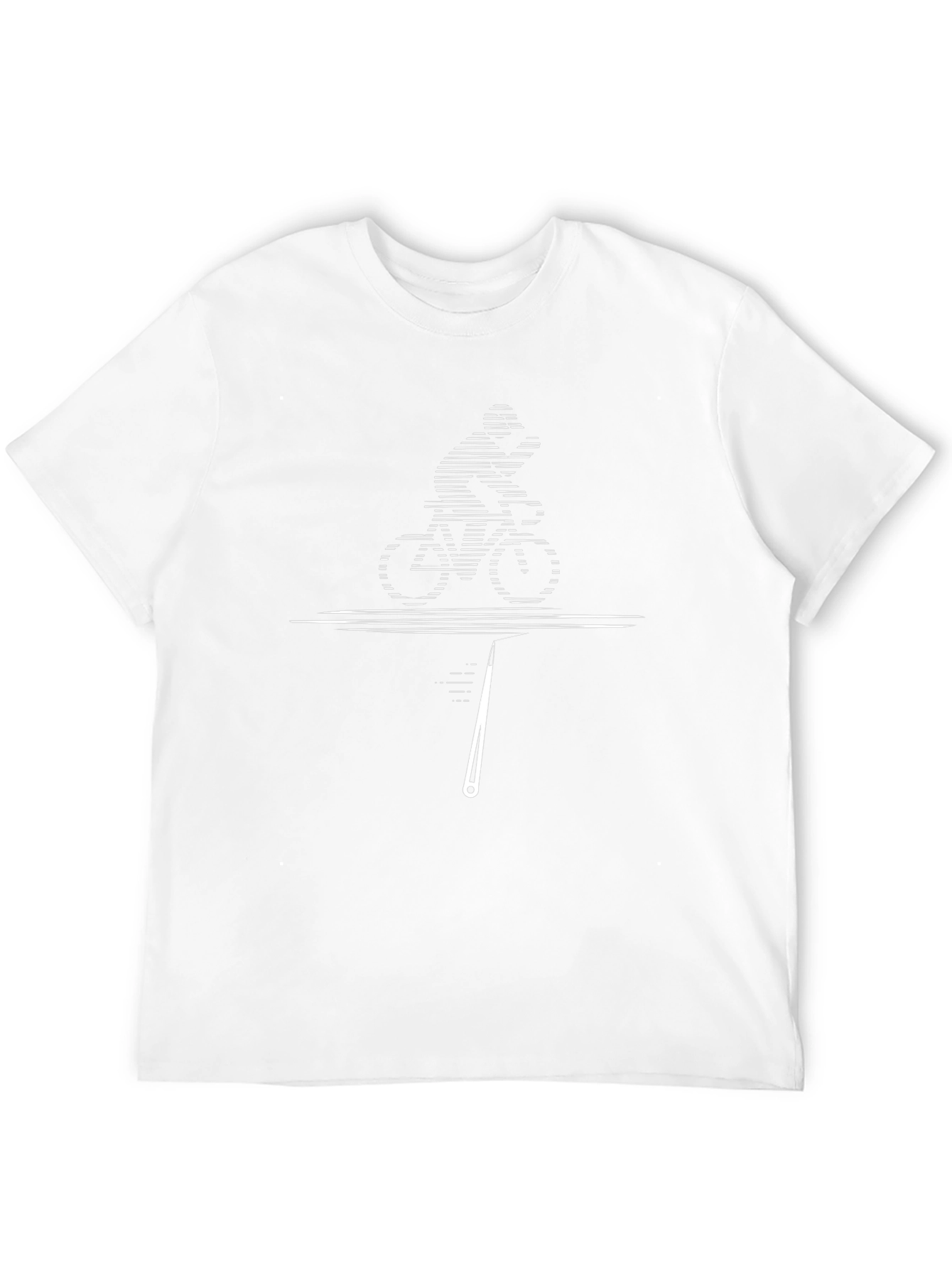 Cycling T-Shirt: Abstract Cyclist Design - Black