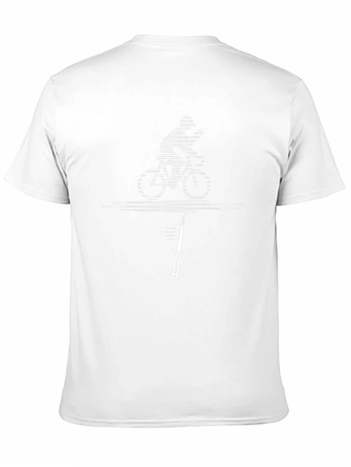 Cycling T-Shirt: Abstract Cyclist Design - Black