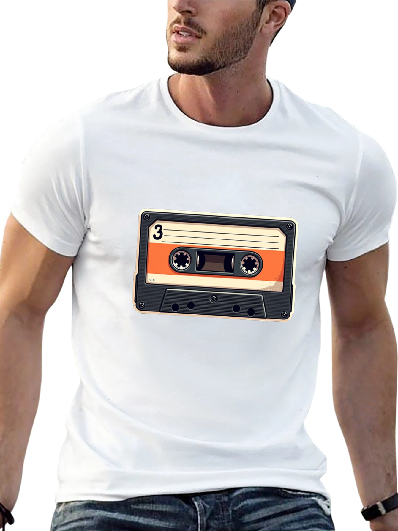 Retro Cassette Tape Graphic T-Shirt