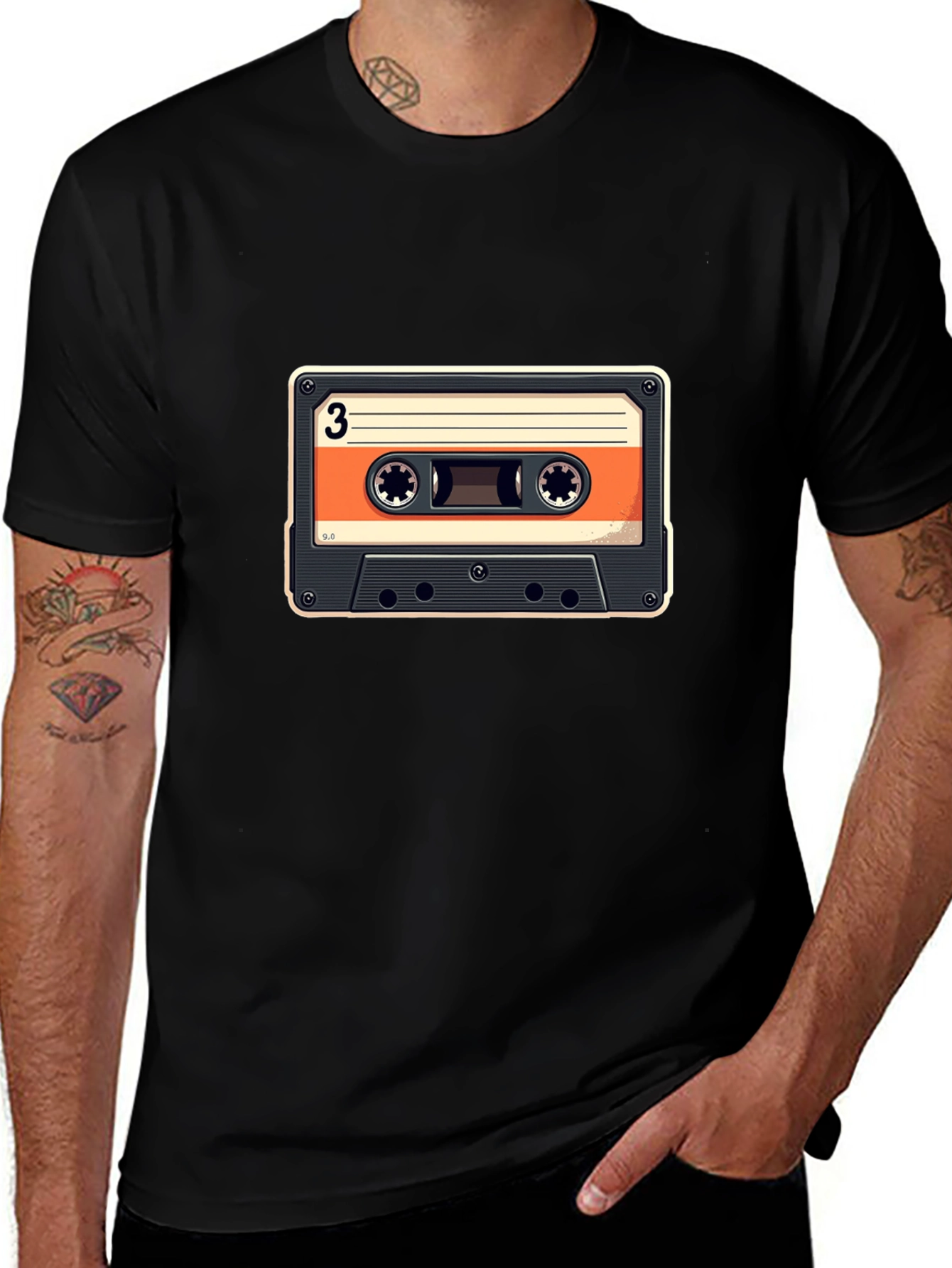 Retro Cassette Tape Graphic T-Shirt
