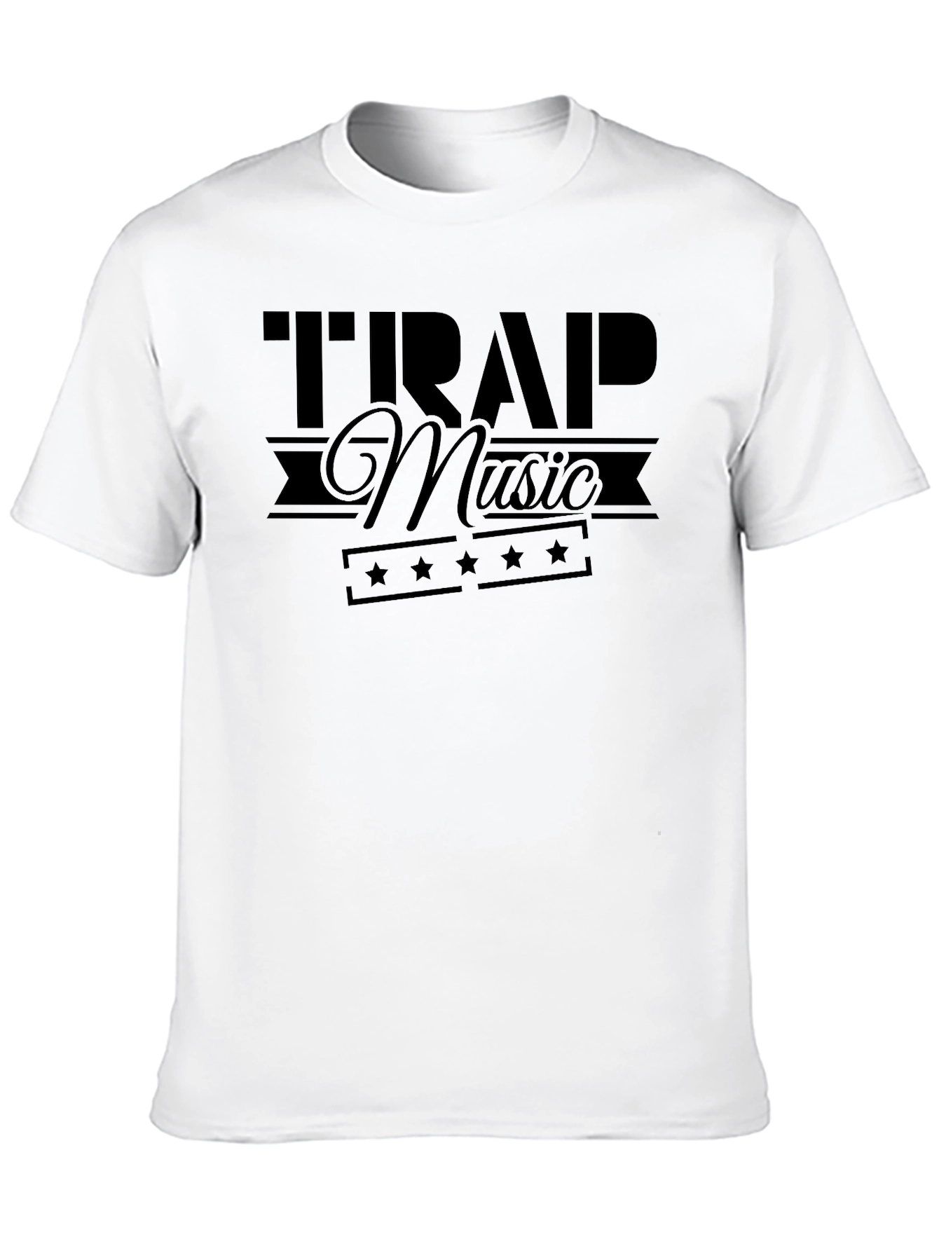 Trap Music Graphic T-Shirt - Mens Black Tee