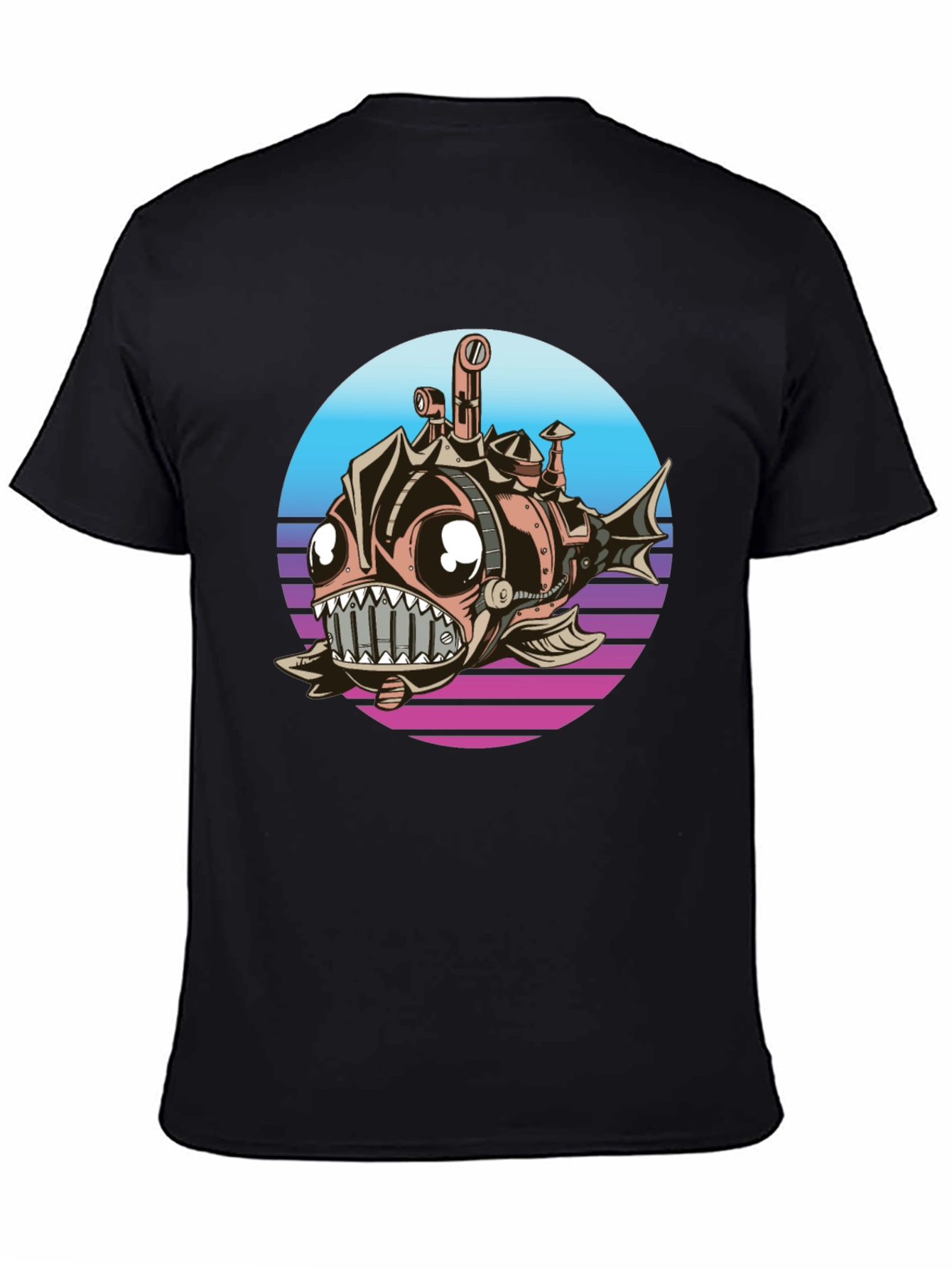 Steampunk Anglerfish T-Shirt - Retro Submarine Design