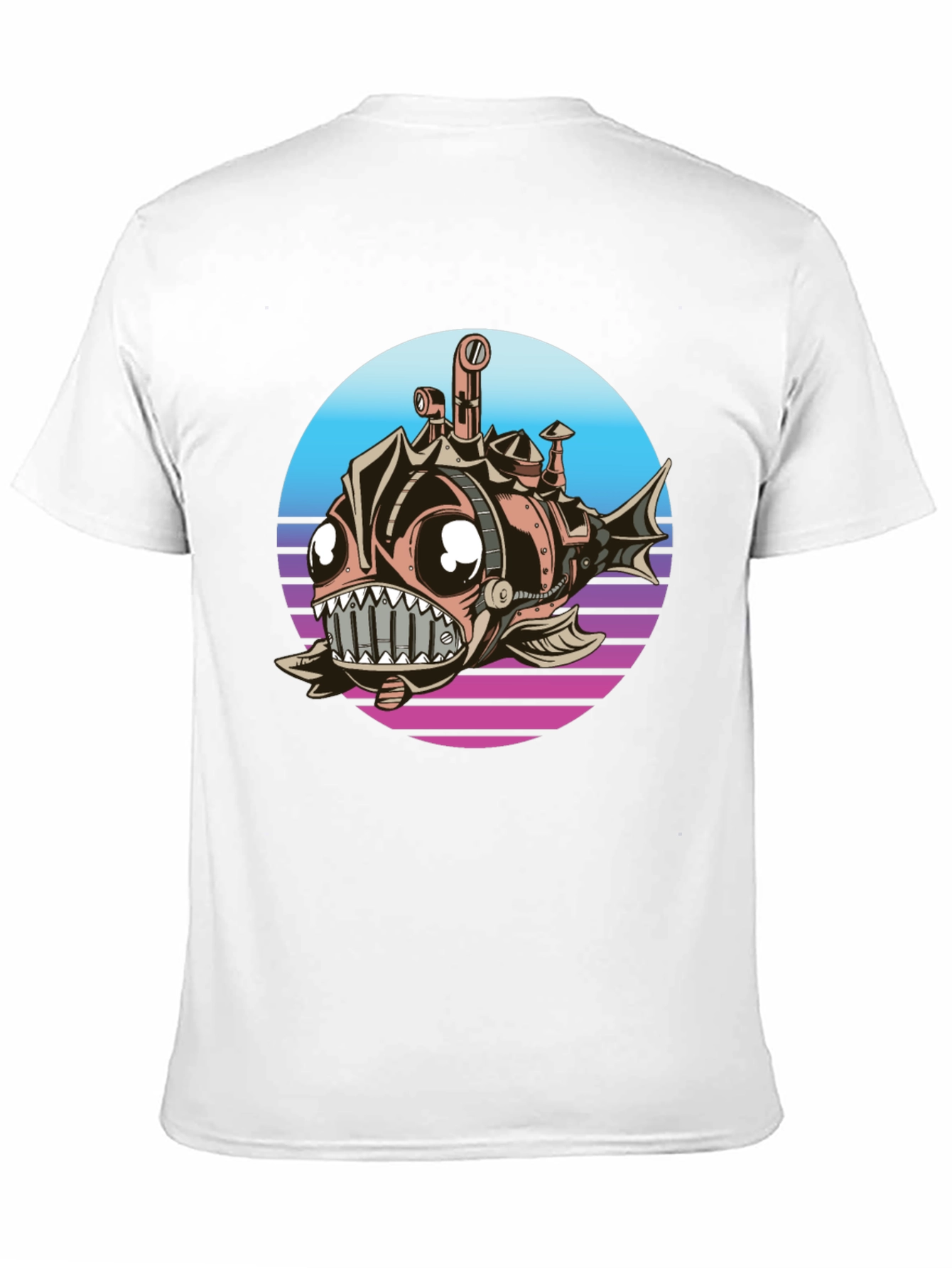 Steampunk Anglerfish T-Shirt - Retro Submarine Design