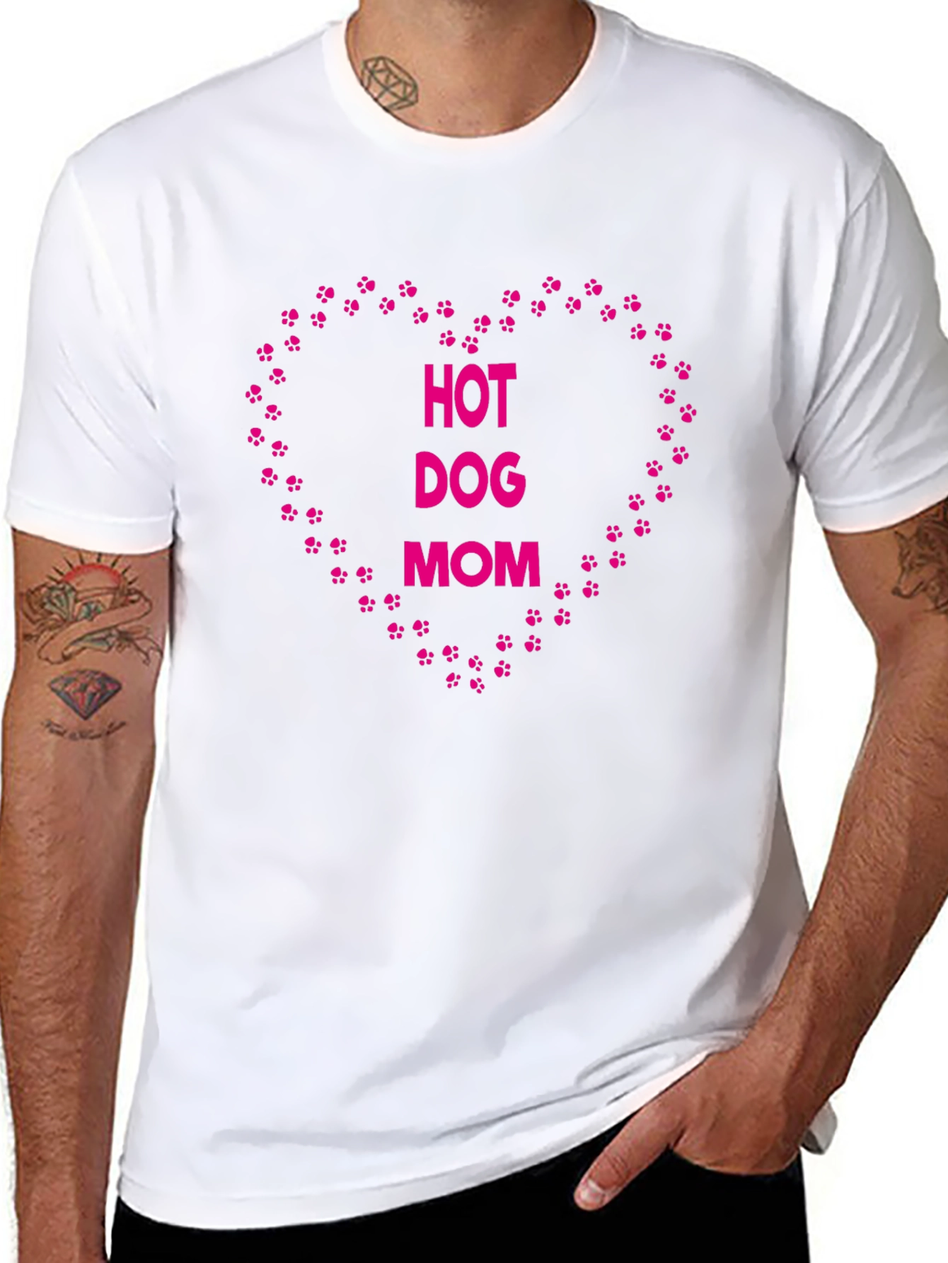 Hot Dog Mom T-Shirt – Cute Dog Lover Graphic Tee Gift