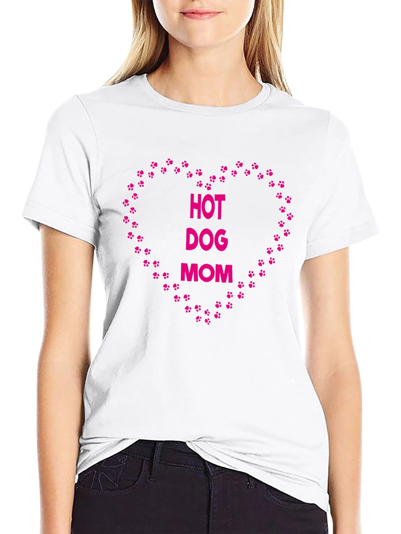 Hot Dog Mom T-Shirt – Cute Dog Lover Graphic Tee Gift