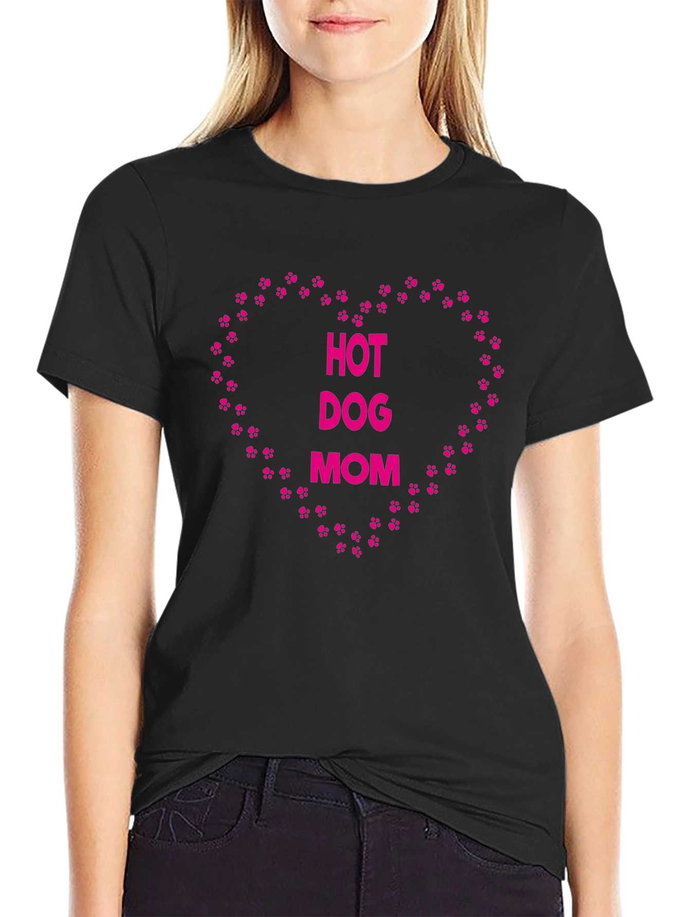 Hot Dog Mom T-Shirt – Cute Dog Lover Graphic Tee Gift