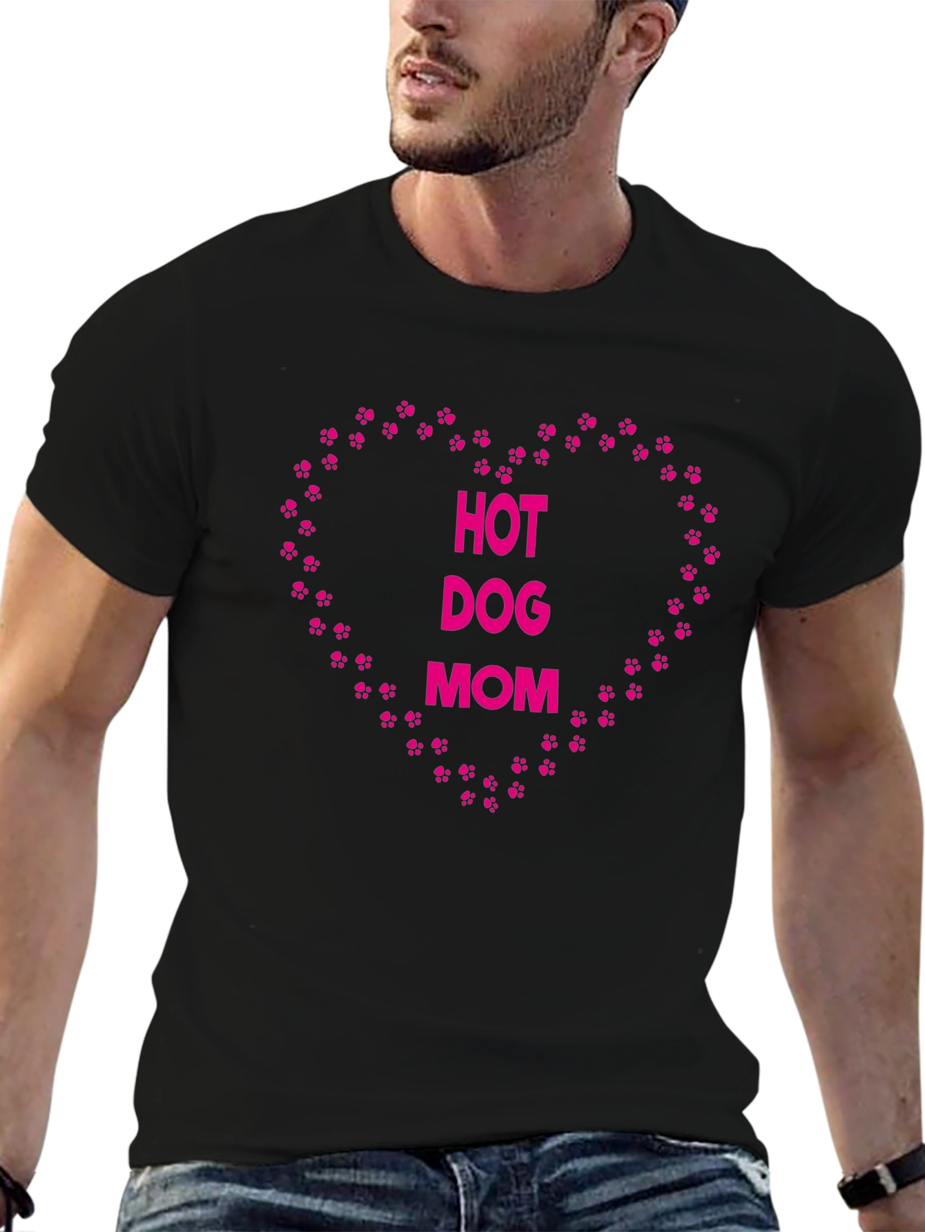 Hot Dog Mom T-Shirt – Cute Dog Lover Graphic Tee Gift