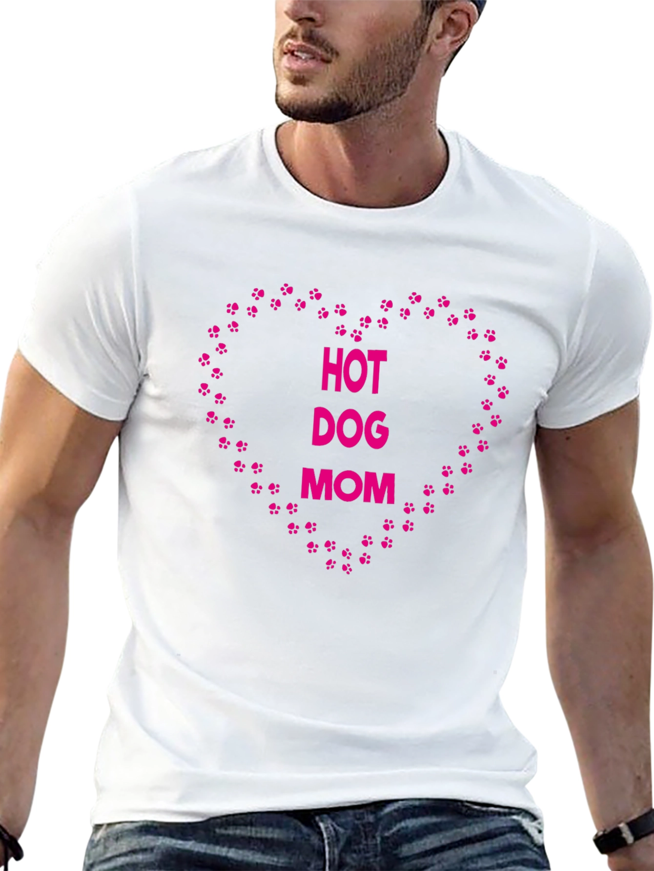 Hot Dog Mom T-Shirt – Cute Dog Lover Graphic Tee Gift