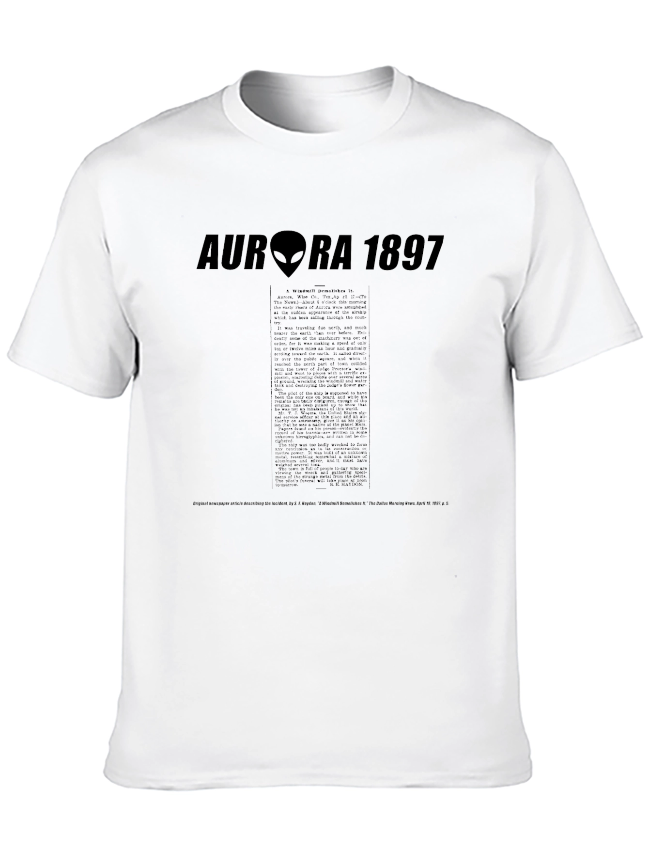 Aurora 1897 Alien Encounter Black T-Shirt