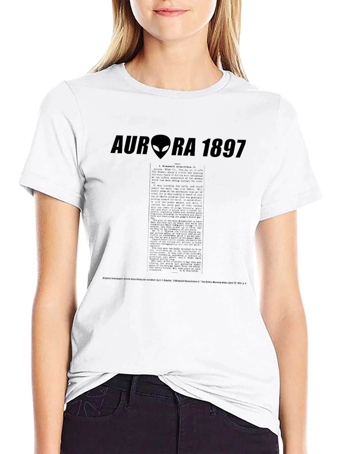 Aurora 1897 Alien Encounter Black T-Shirt
