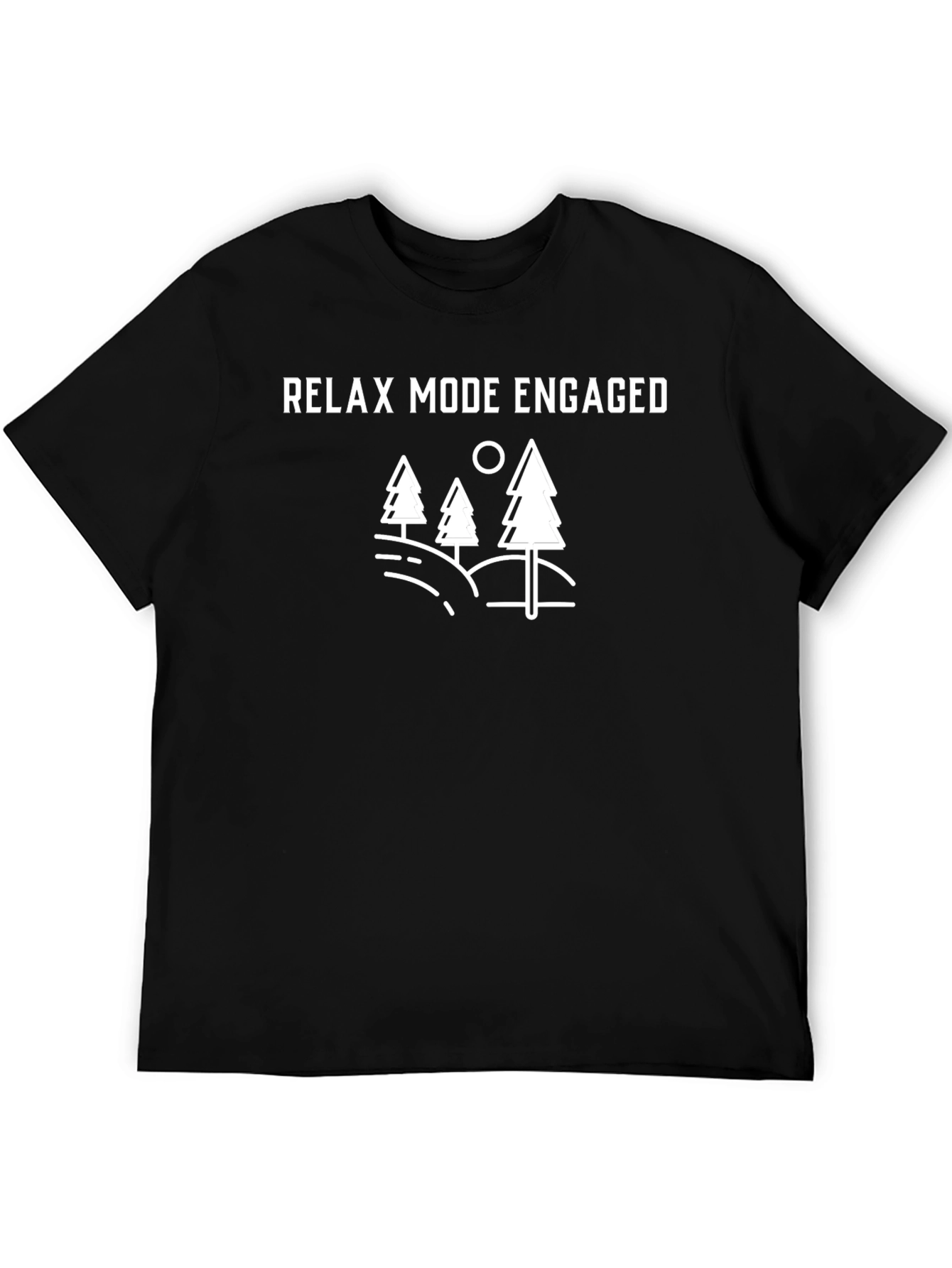 Relax Mode Engaged Black Graphic Tee
