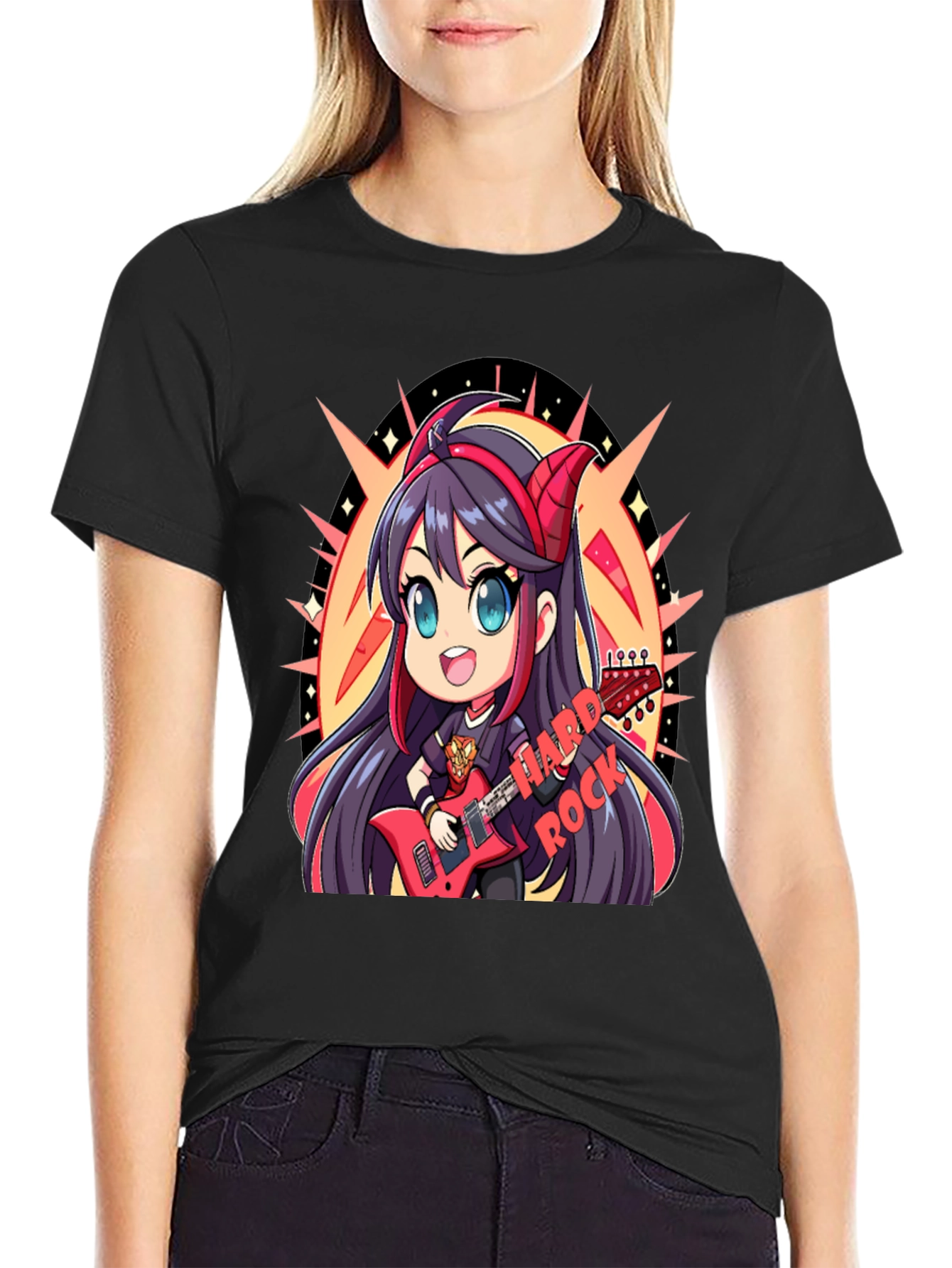 Hard Rock Anime Girl T-Shirt