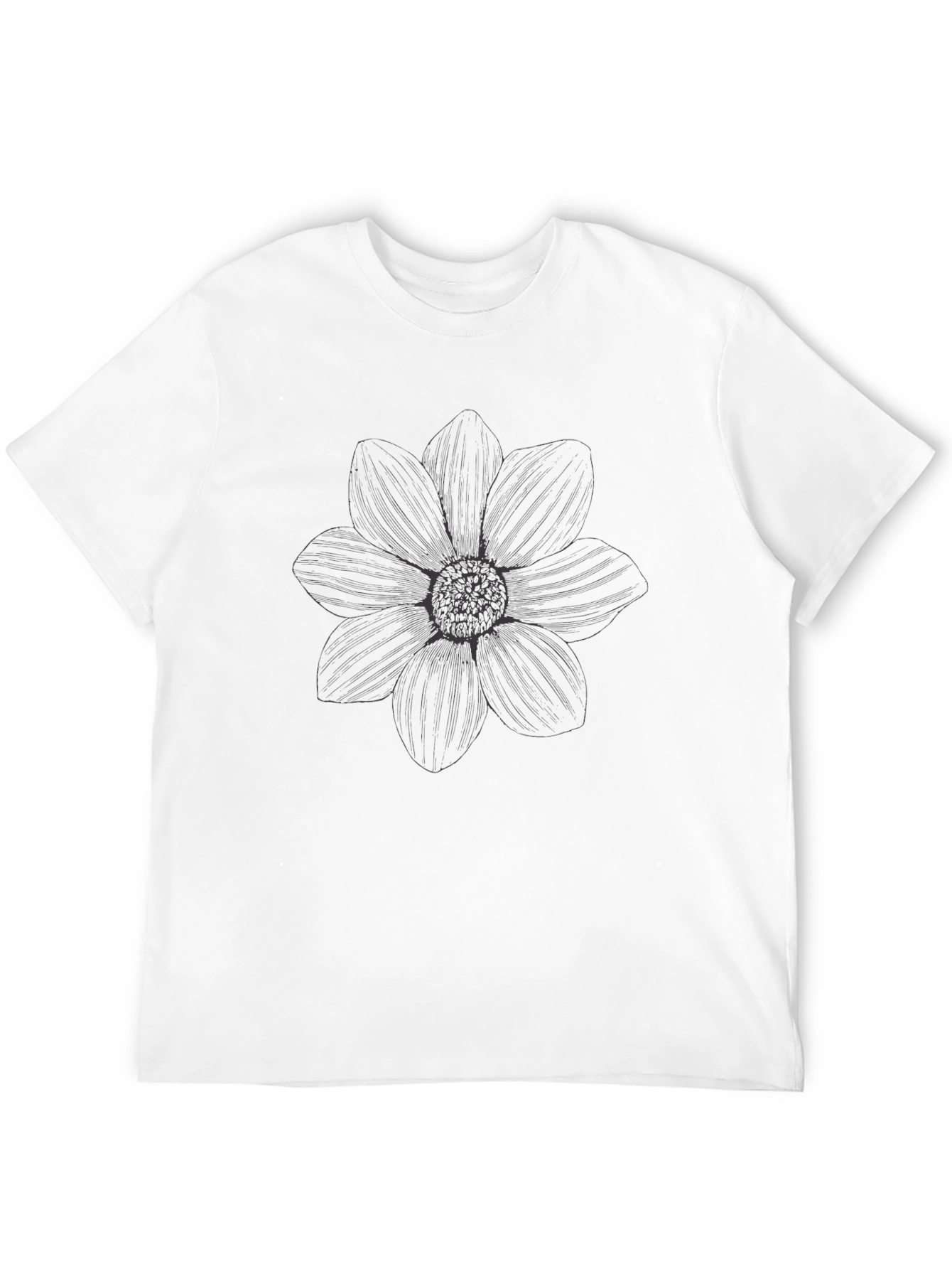 Black Flower Graphic T-Shirt