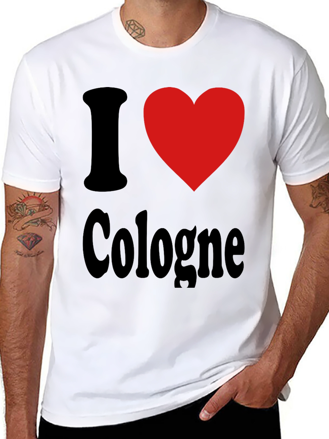 I Love Cologne Graphic Tee - Black