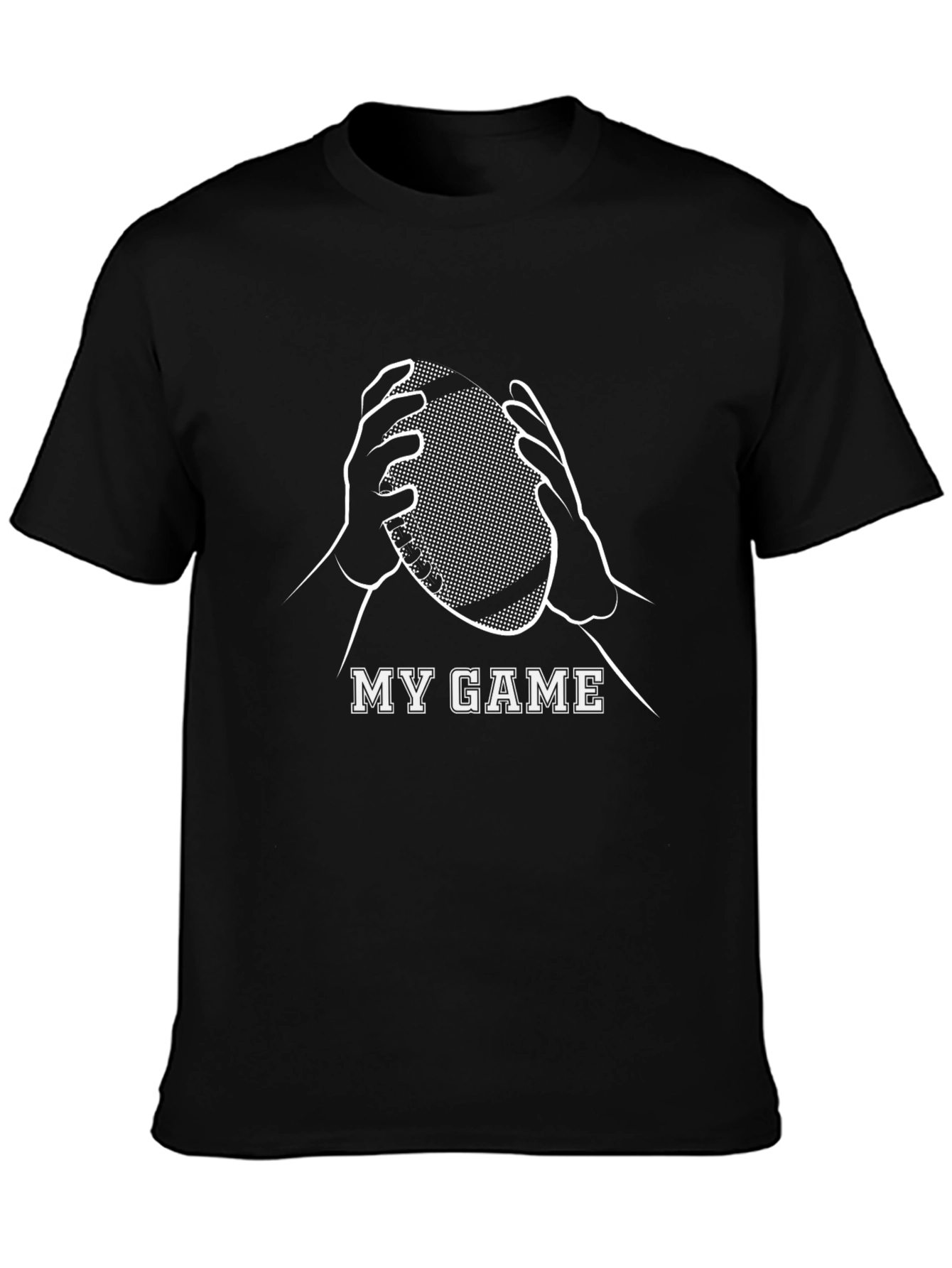 My Game Black Cotton Graphic Tee
