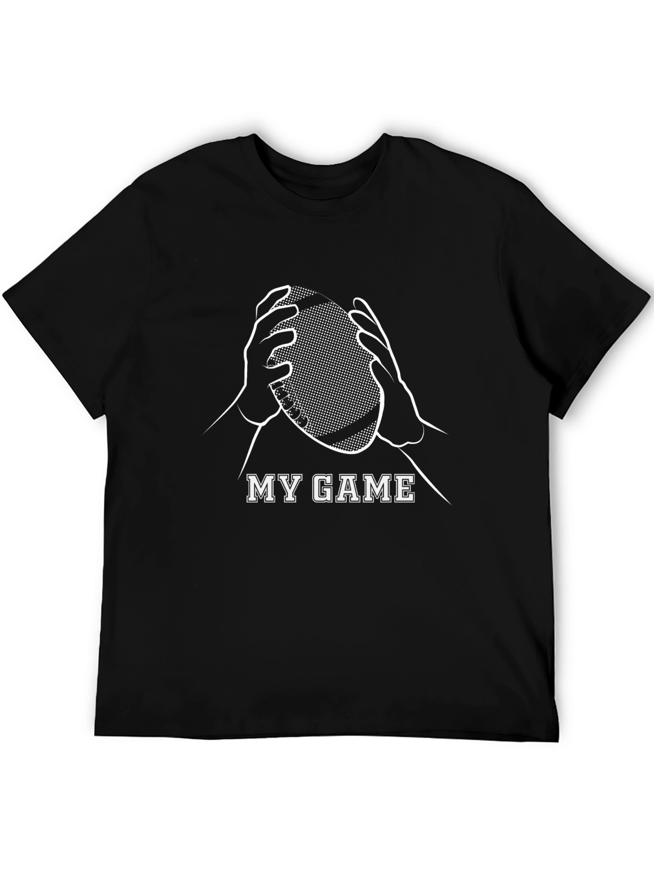 My Game Black Cotton Graphic Tee