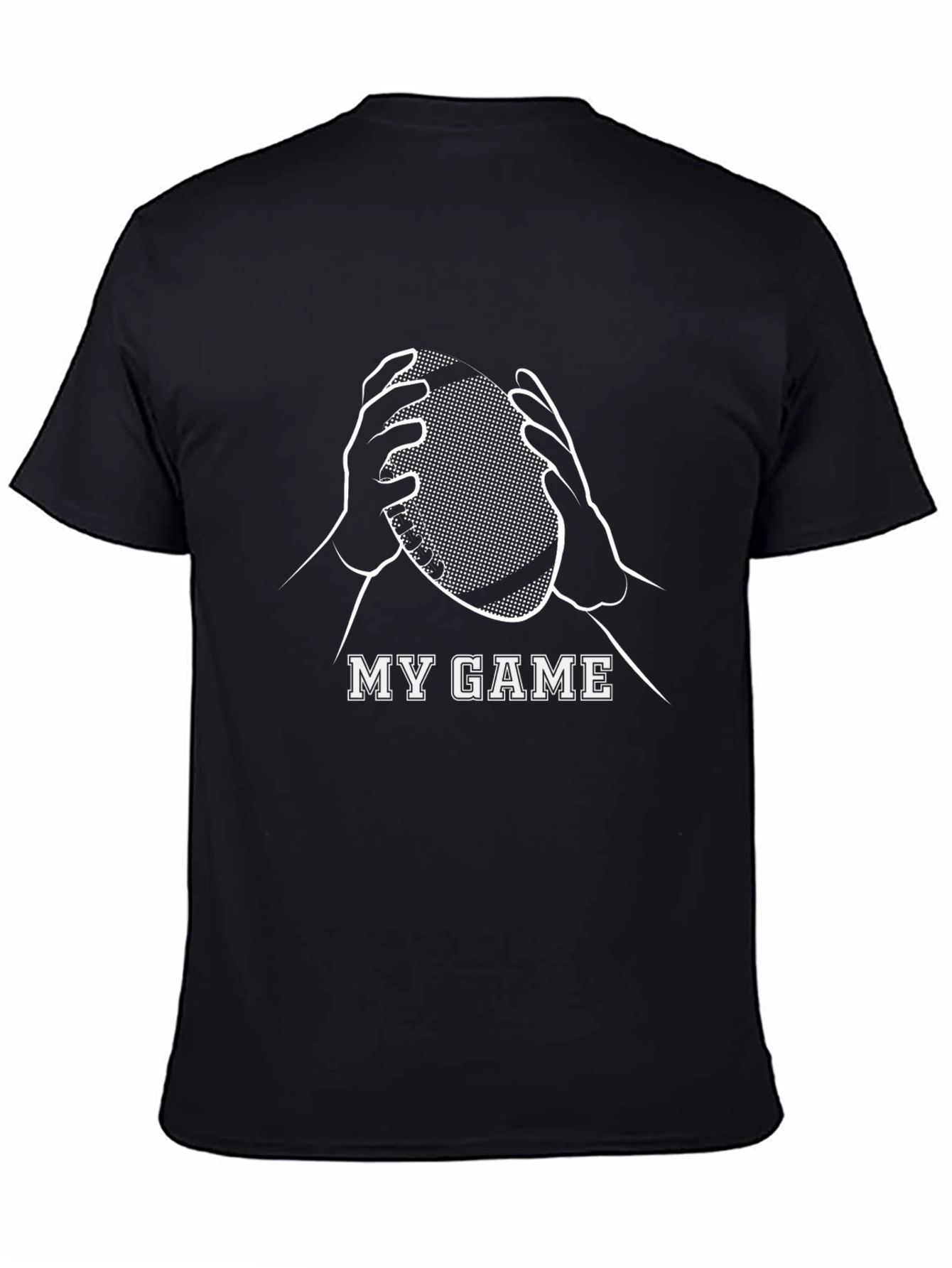 My Game Black Cotton Graphic Tee
