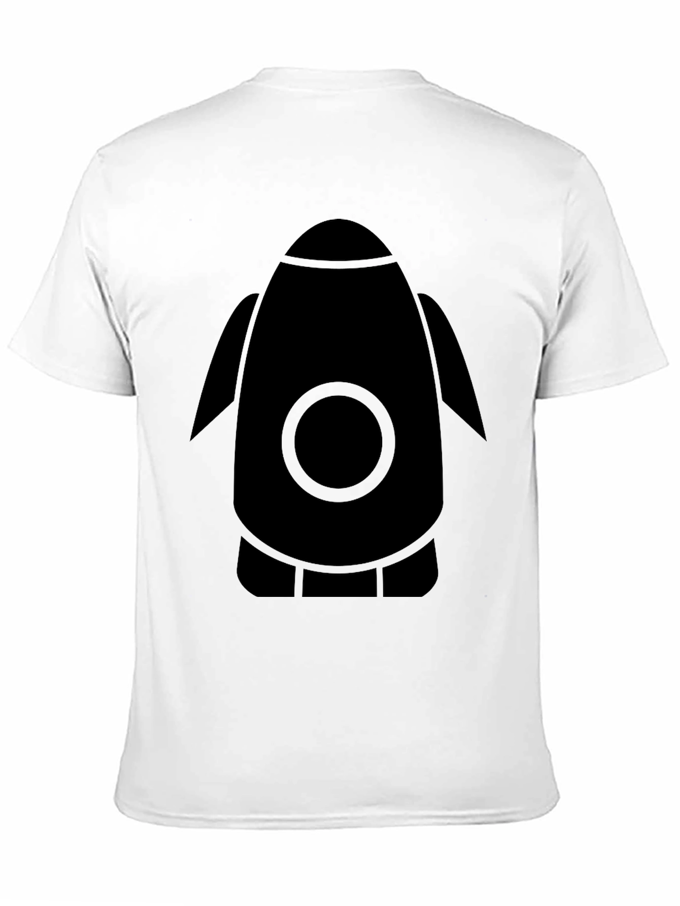 Rocket Graphic Black T-Shirt - Space Enthusiast Tee