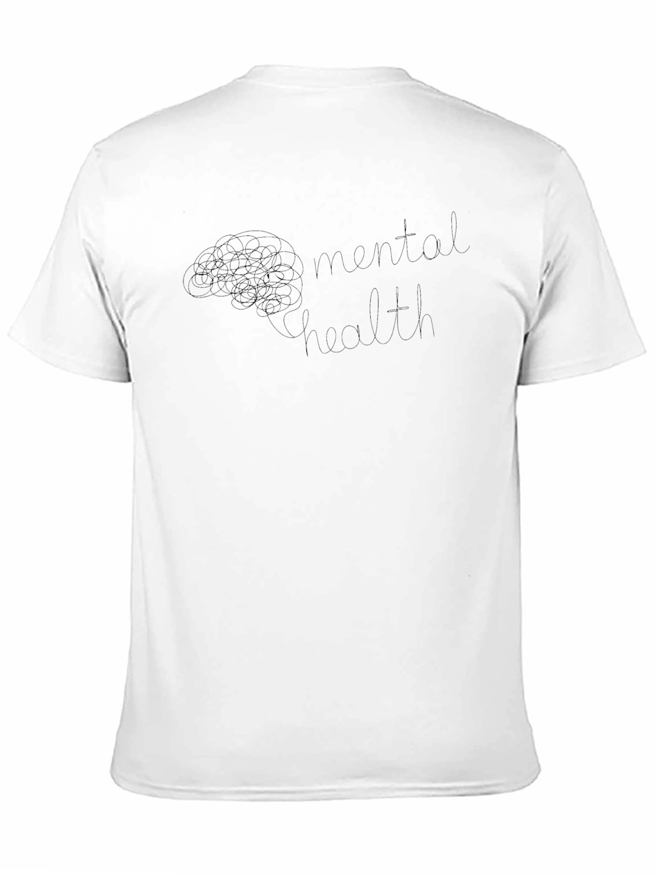 Mental Health Brain Graphic Tee - Black
