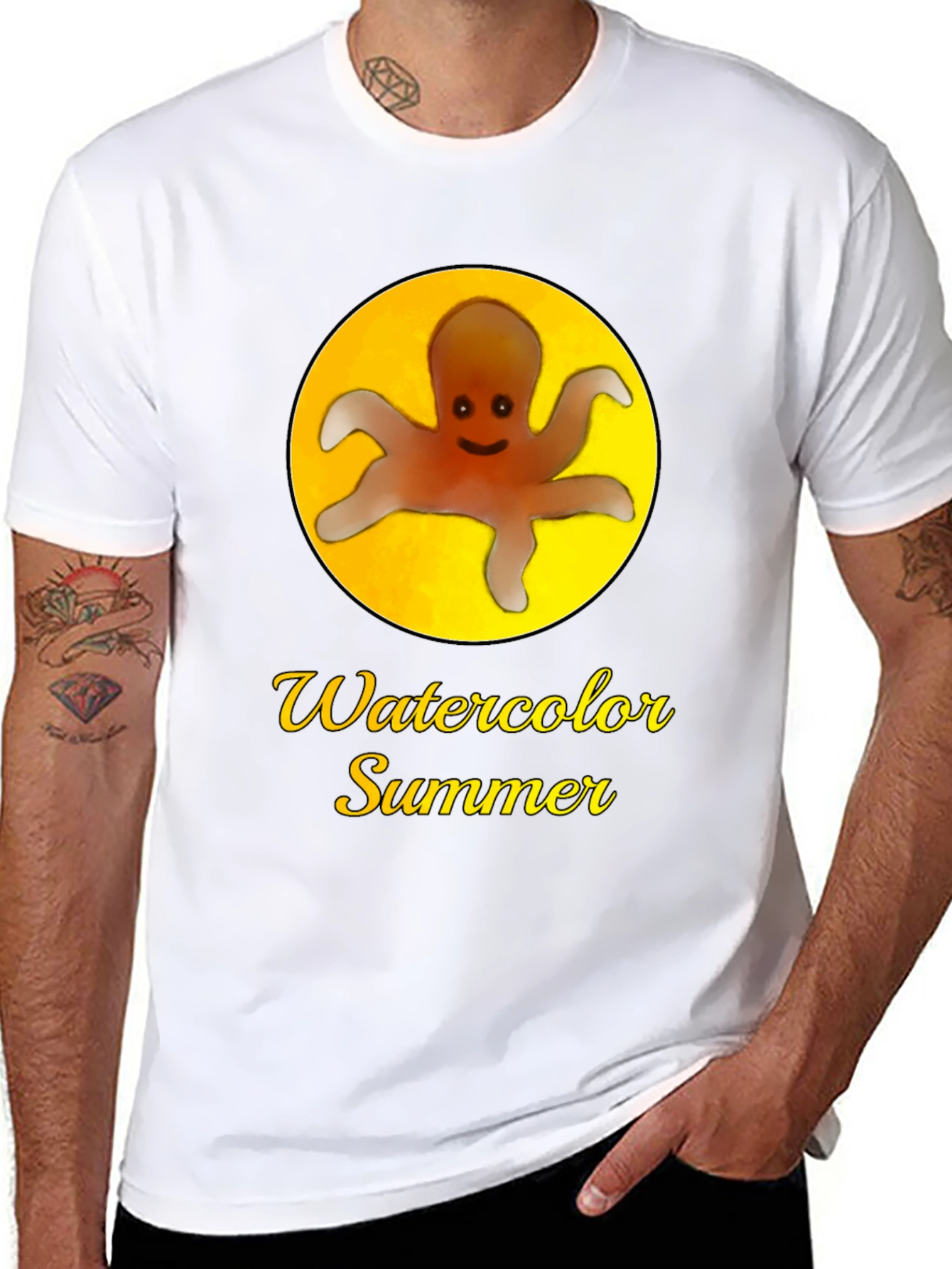 Watercolor Summer Octopus T-Shirt