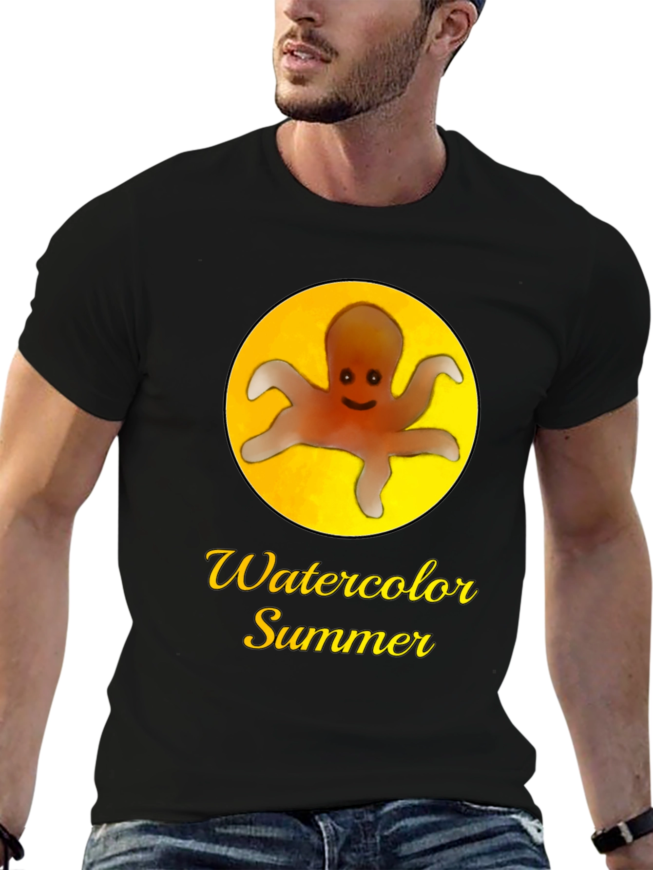 Watercolor Summer Octopus T-Shirt