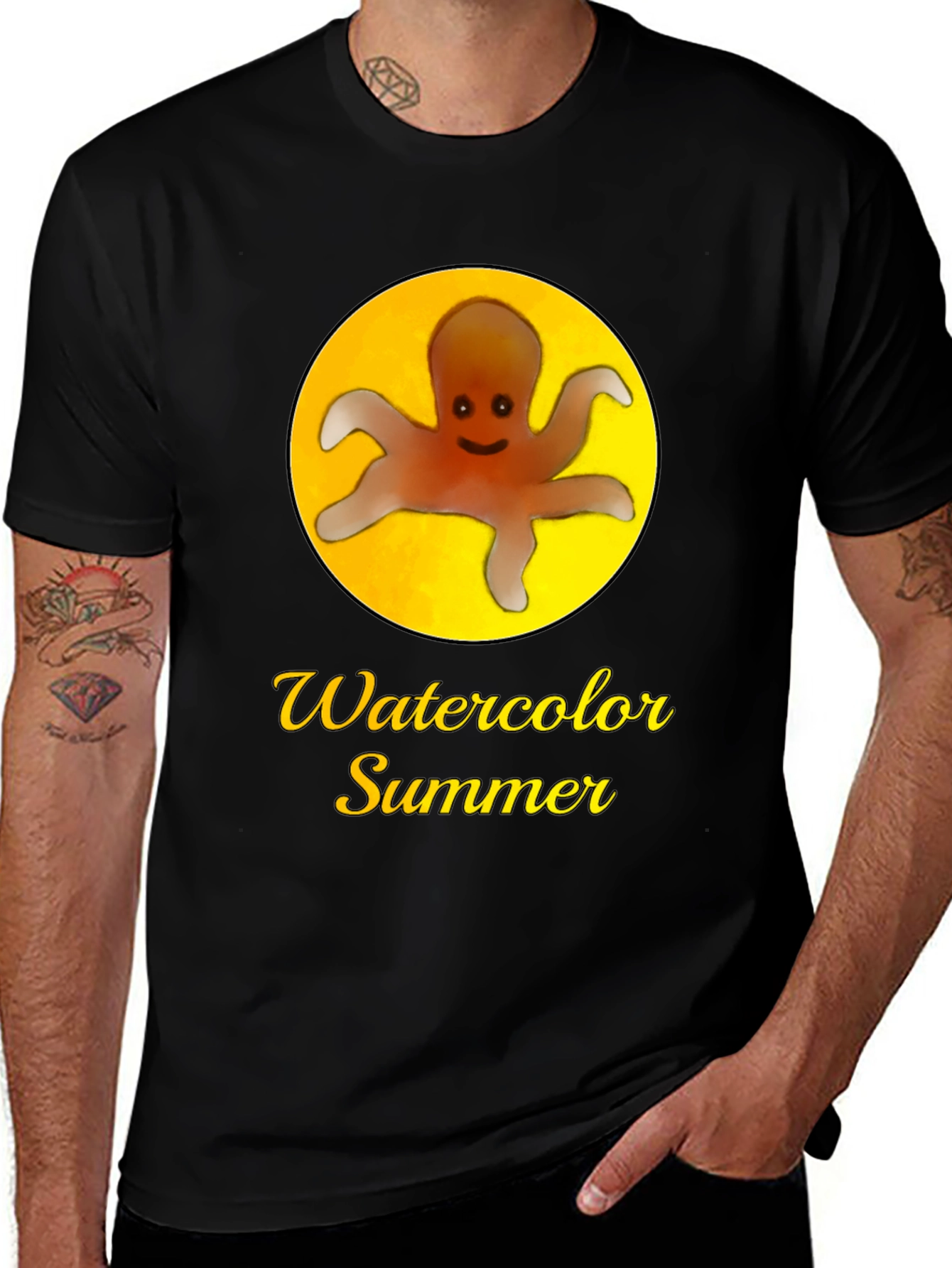 Watercolor Summer Octopus T-Shirt