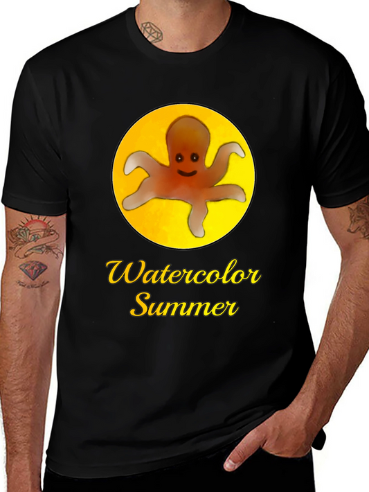 Watercolor Summer Octopus T-Shirt