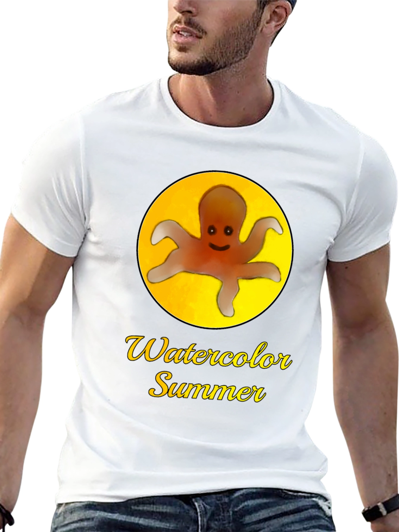 Watercolor Summer Octopus T-Shirt