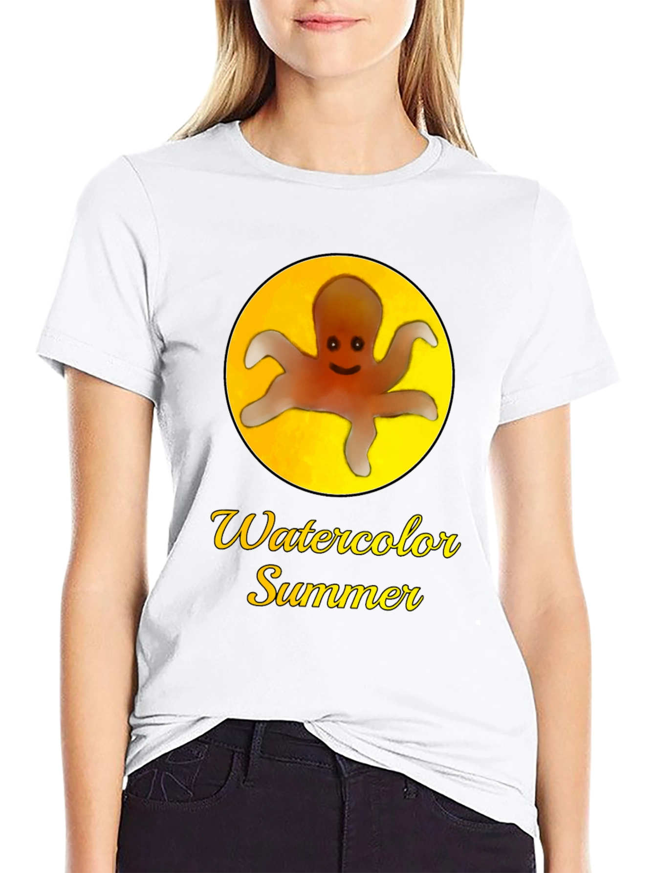 Watercolor Summer Octopus T-Shirt