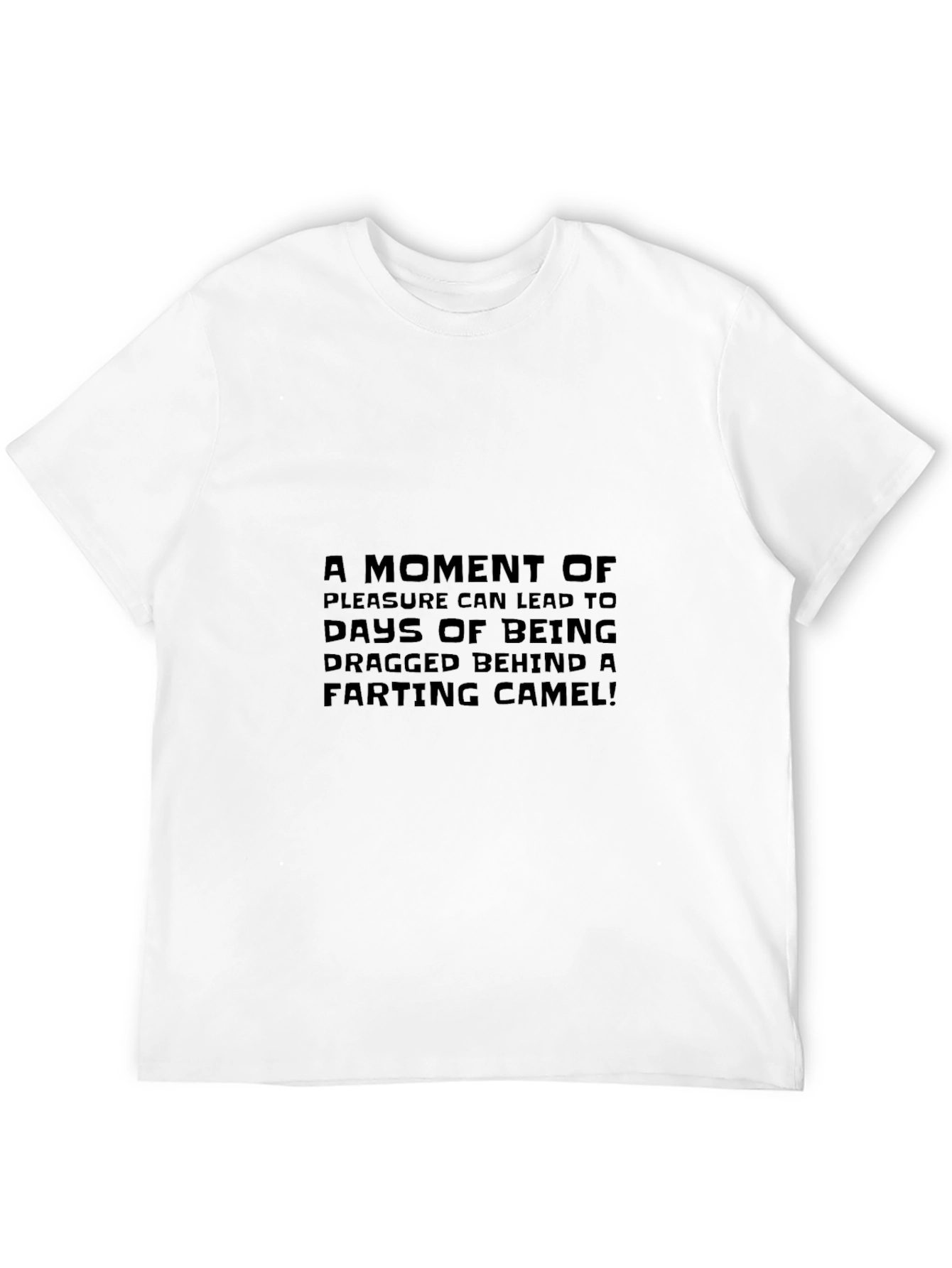 Funny Farting Camel Graphic T-Shirt - Black