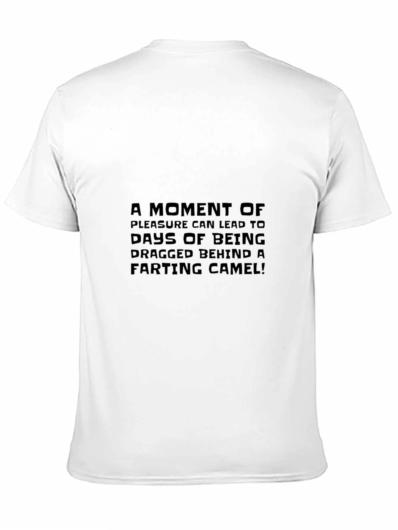 Funny Farting Camel Graphic T-Shirt - Black