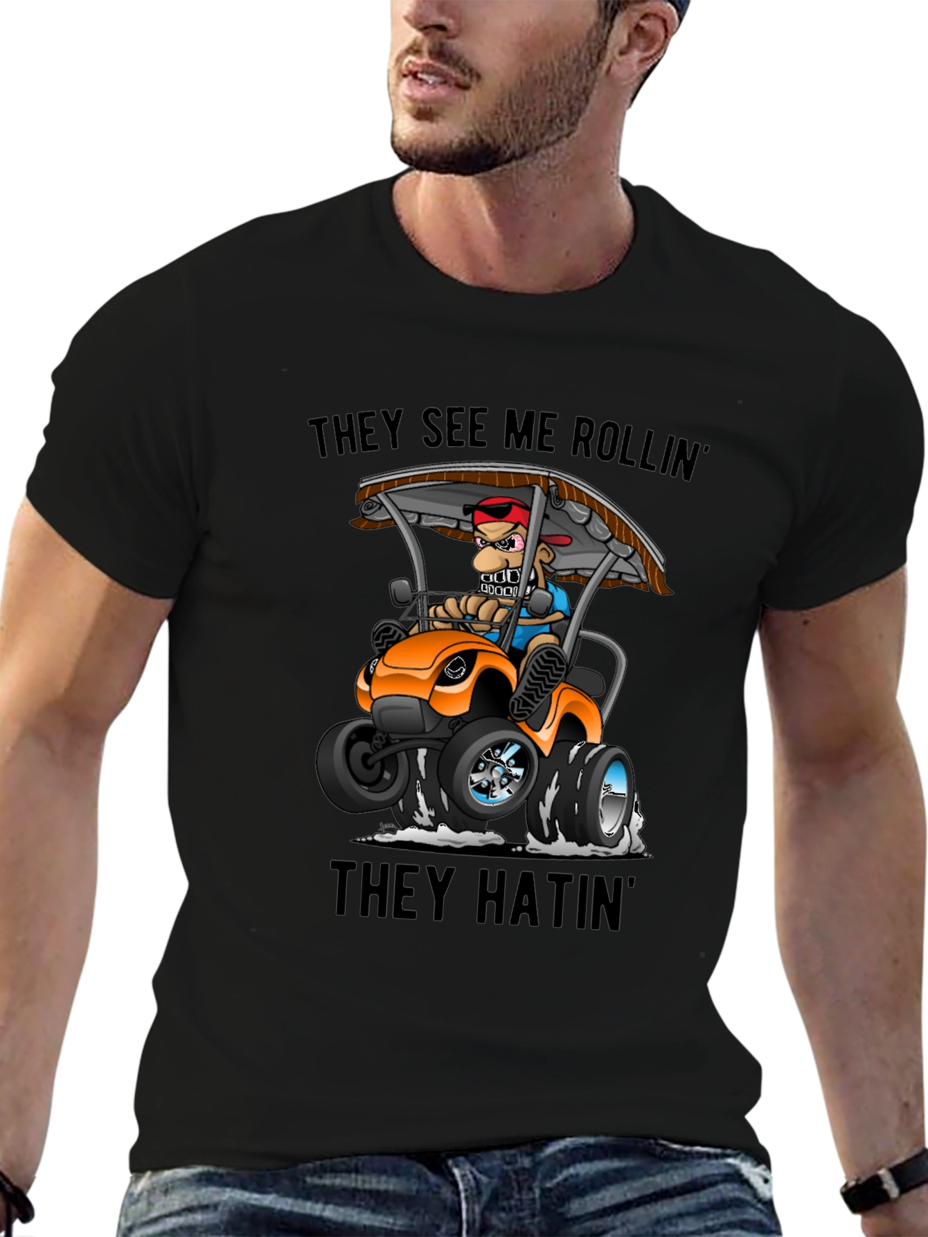 They See Me Rollin Funny Cartoon T-Shirt