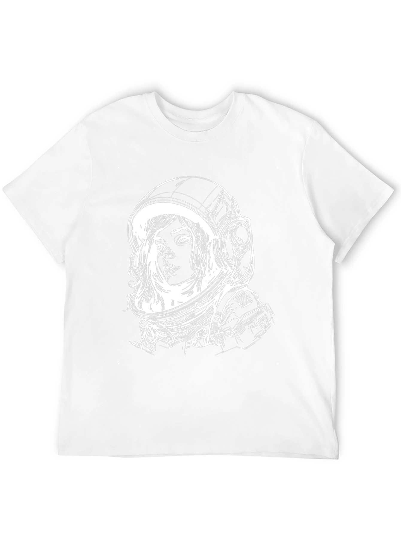 Astronaut Girl Graphic Tee - Stylish Black T-Shirt