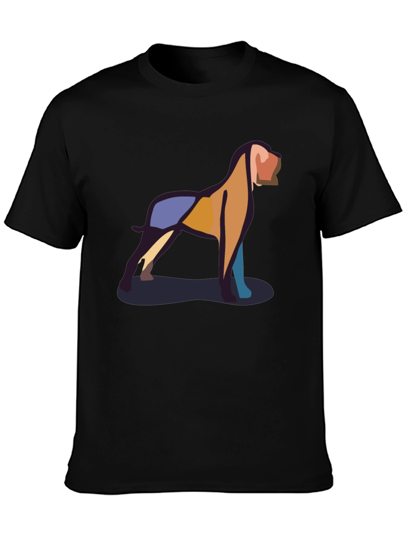 Abstract Geometric Dog T-Shirt – Modern Dog Lover Graphic Tee Gift