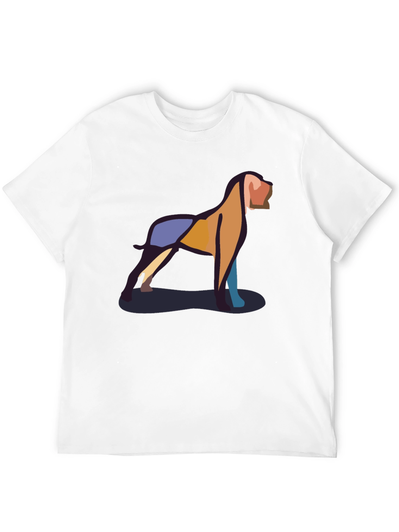 Abstract Geometric Dog T-Shirt – Modern Dog Lover Graphic Tee Gift