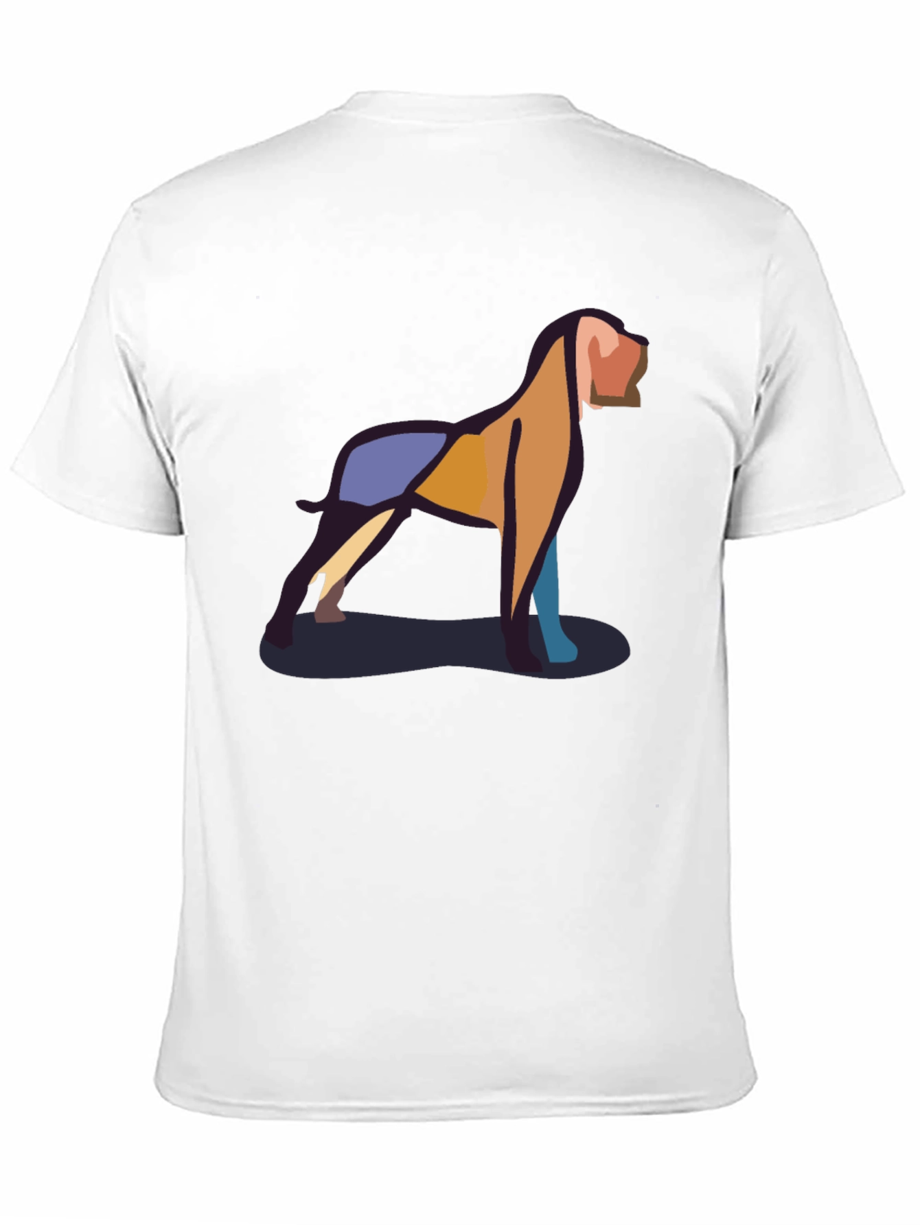 Abstract Geometric Dog T-Shirt – Modern Dog Lover Graphic Tee Gift