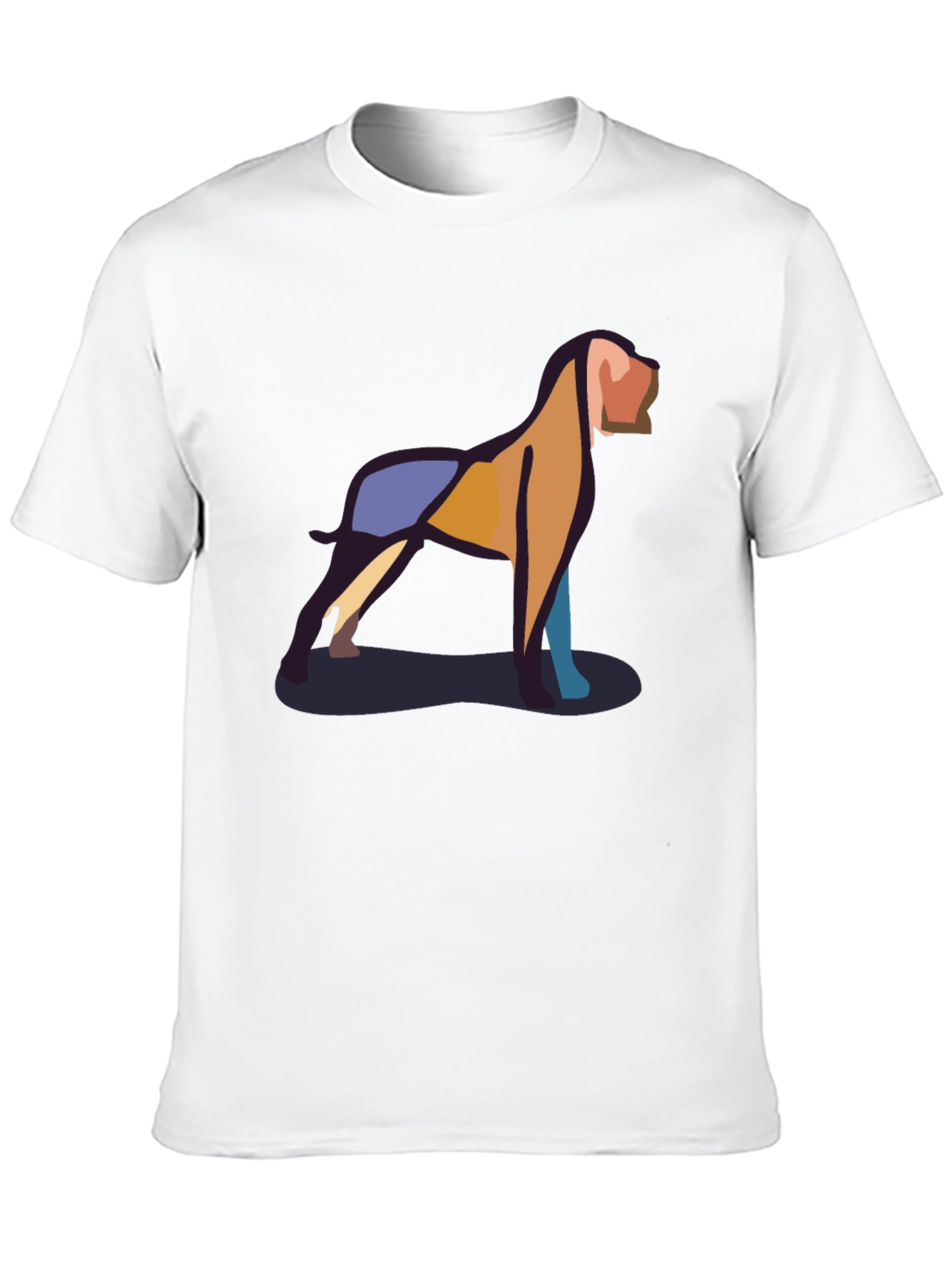 Abstract Geometric Dog T-Shirt – Modern Dog Lover Graphic Tee Gift